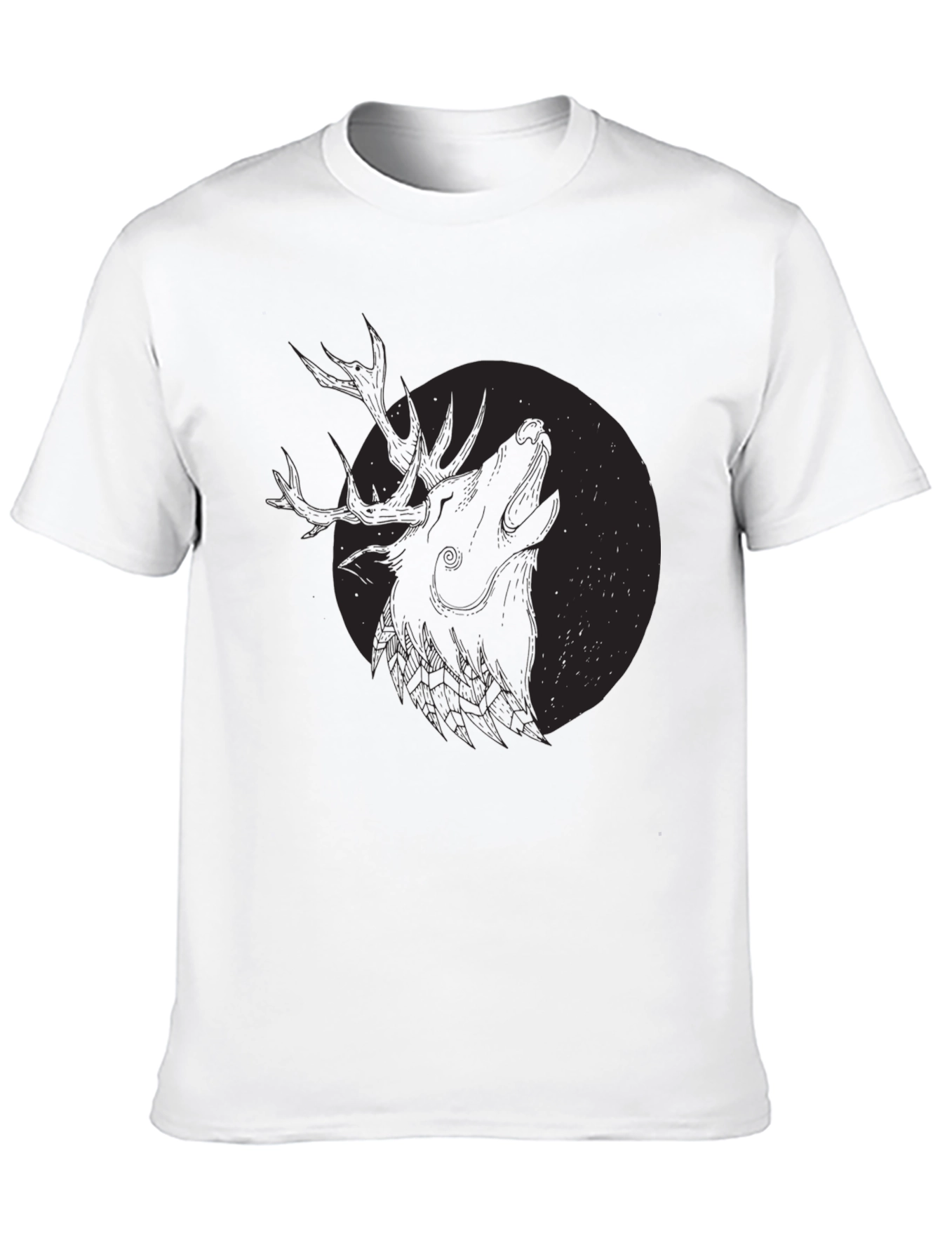Black Black Deer Howl Graphic Tee view 10