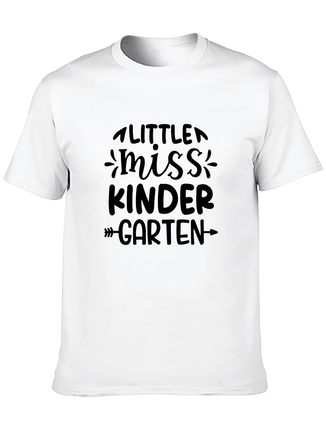 Black Little Miss Kindergarten Black T-Shirt view 10
