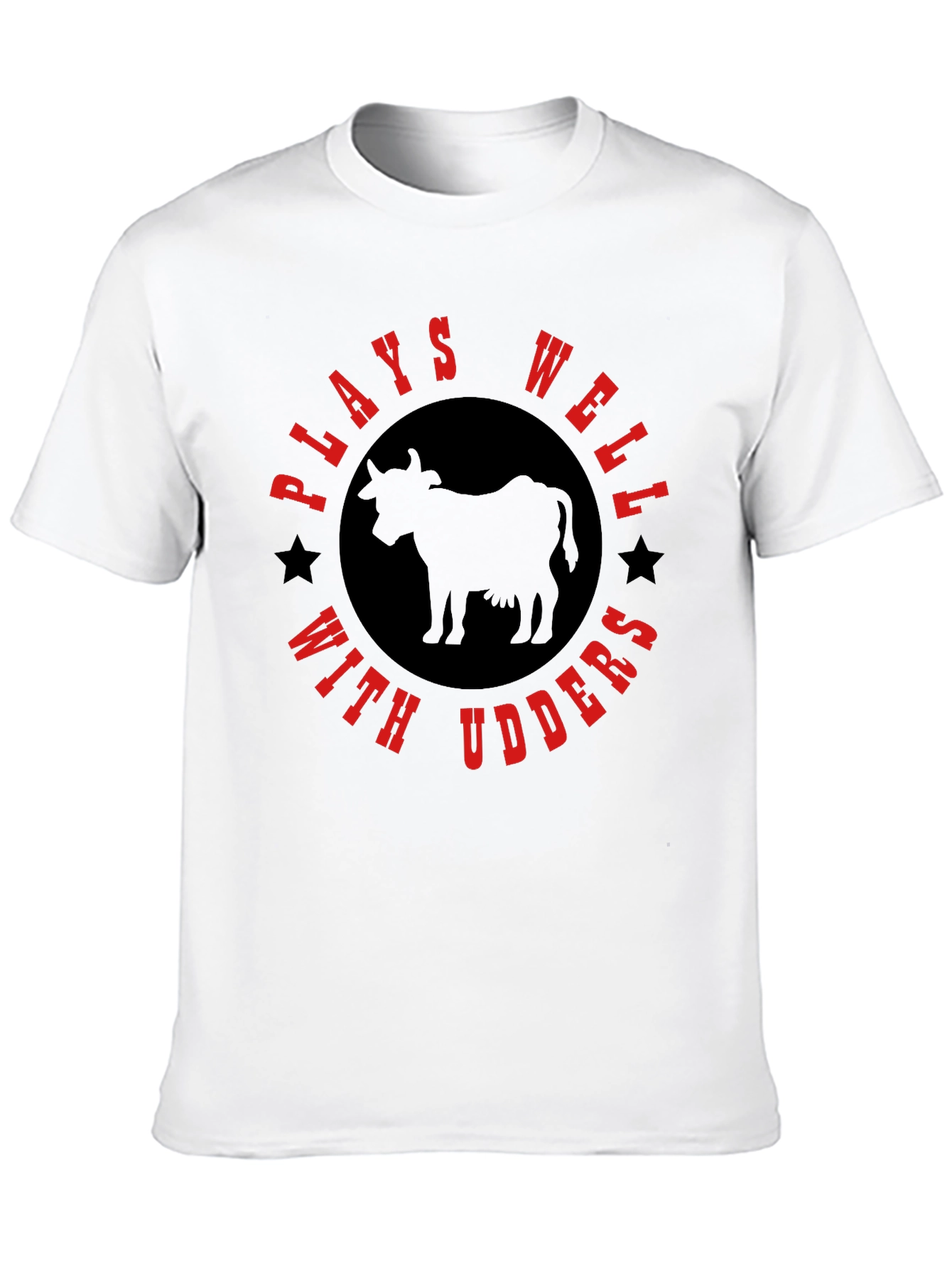 Black Plays Well With Udders Graphic Tee view 10