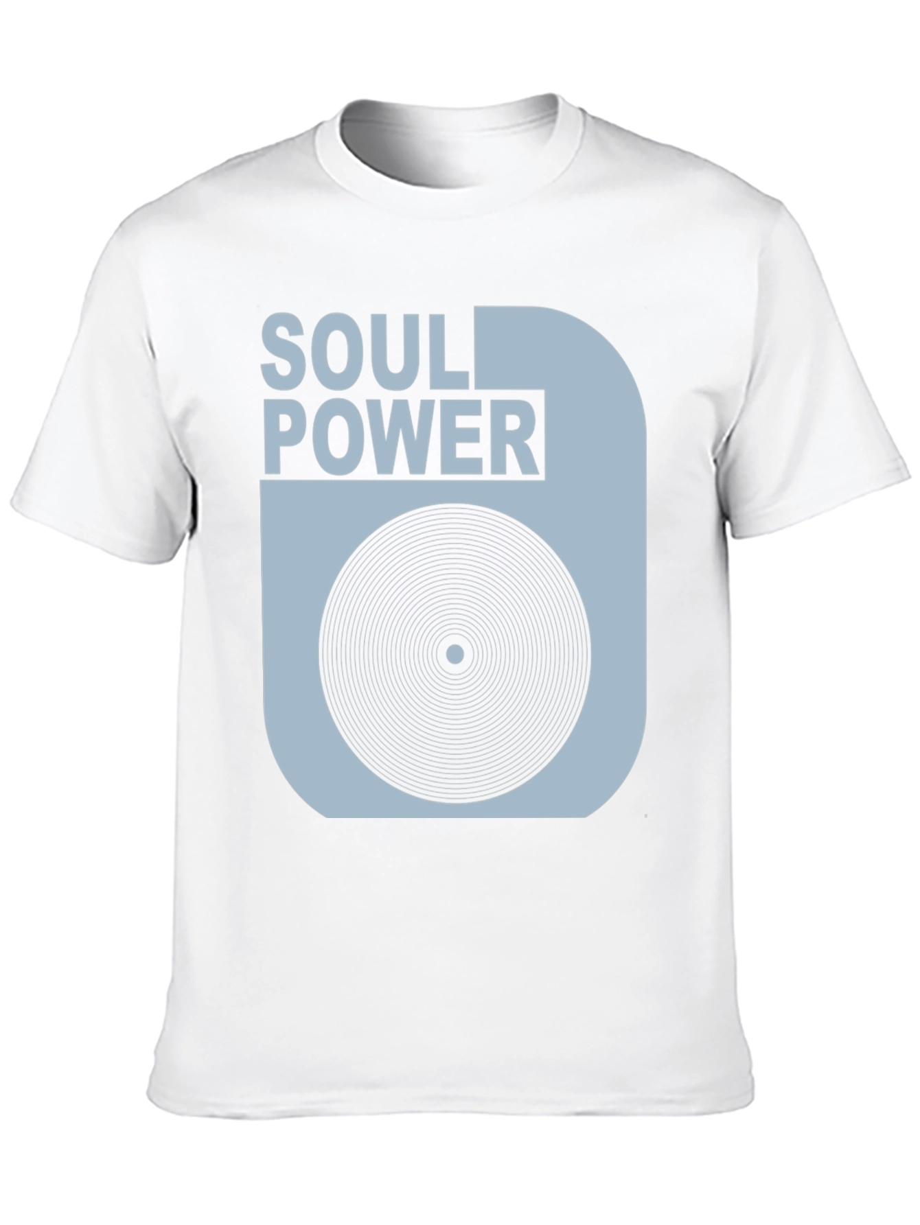 Black Soul Power Graphic Tee - Vintage Record Design view 10