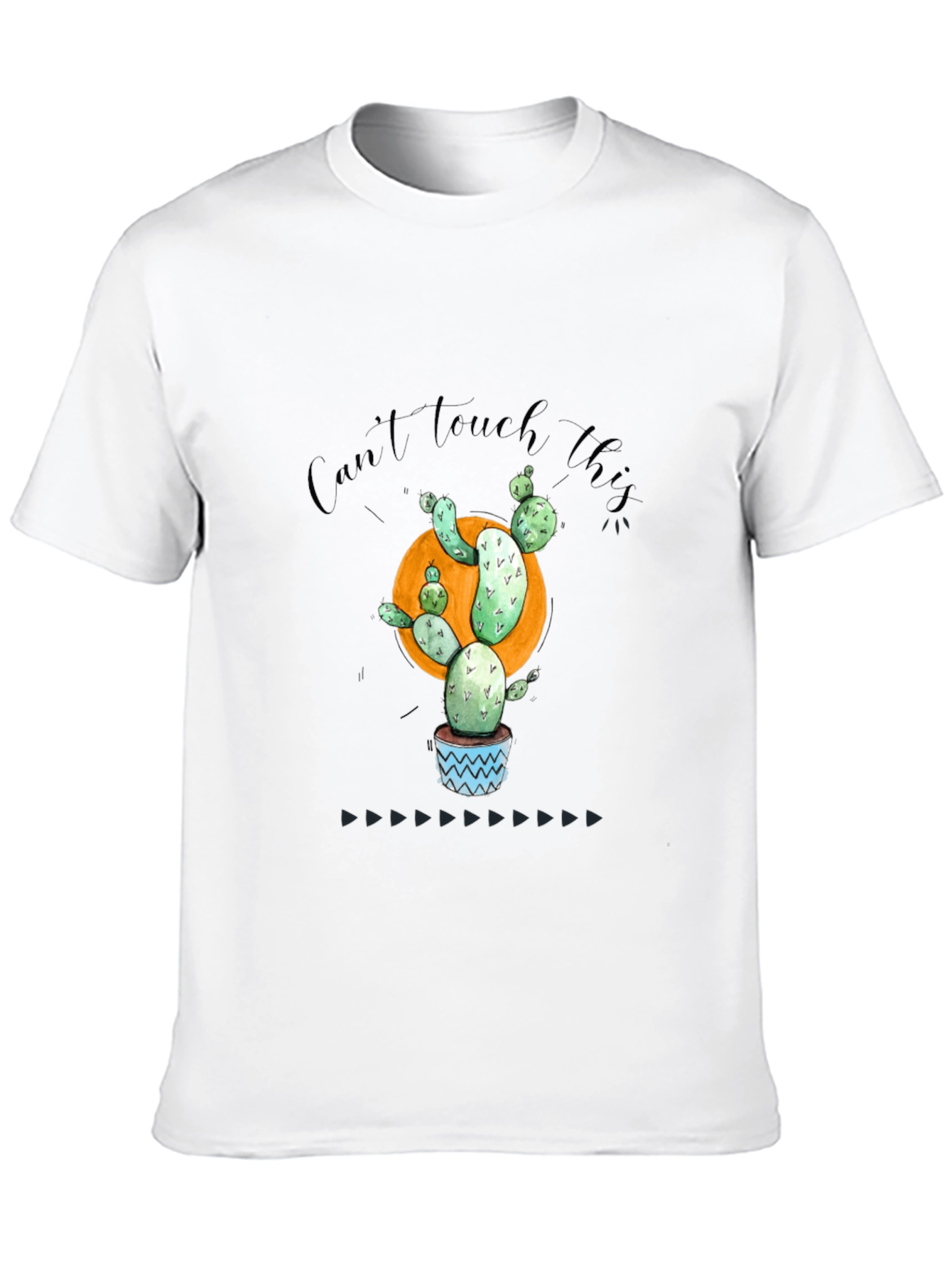 Black Cactus Graphic T-Shirt - "Can't Touch This" Fun Design view 10