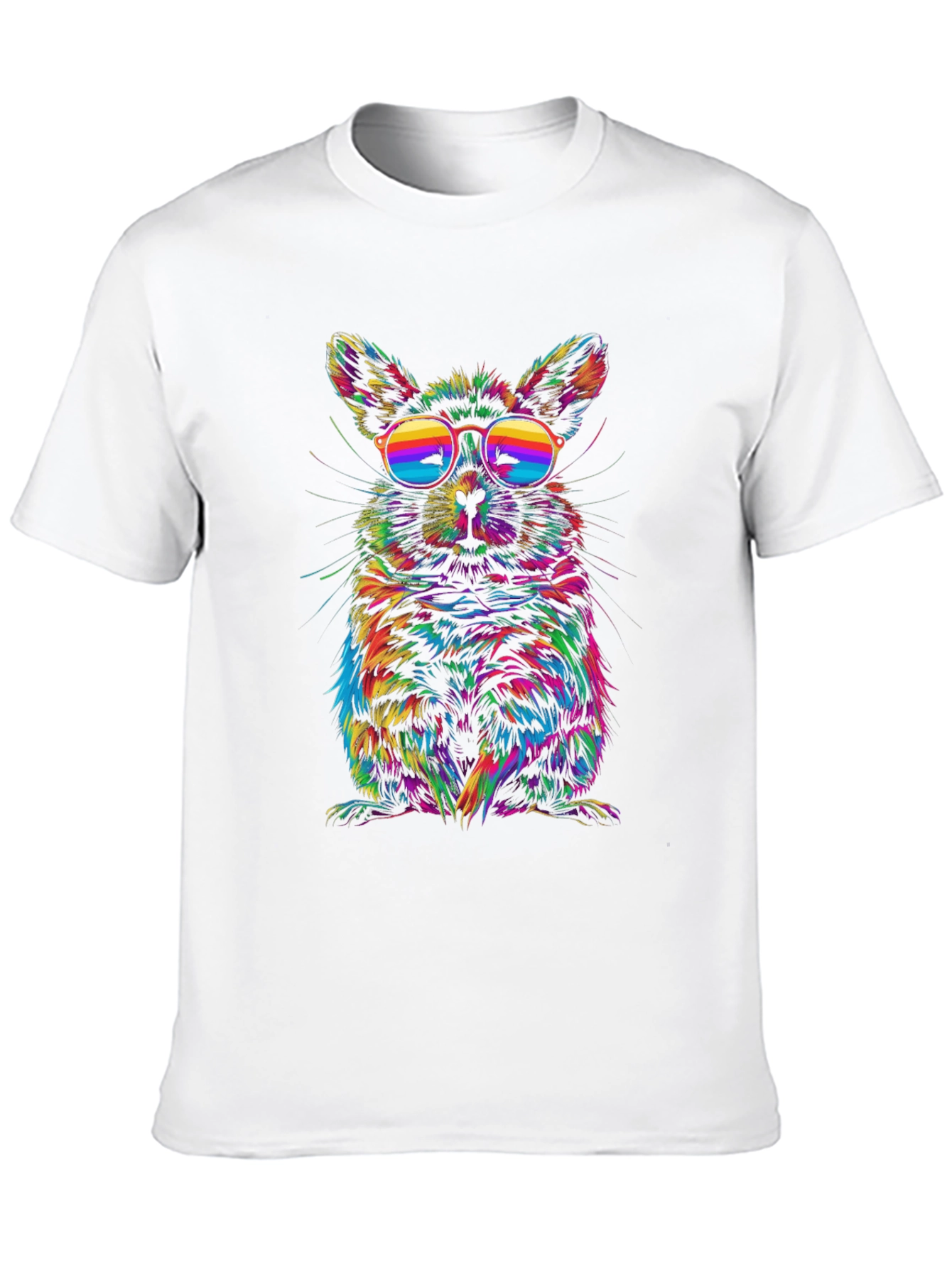Black Cool Chinchilla Rainbow T-Shirt view 10