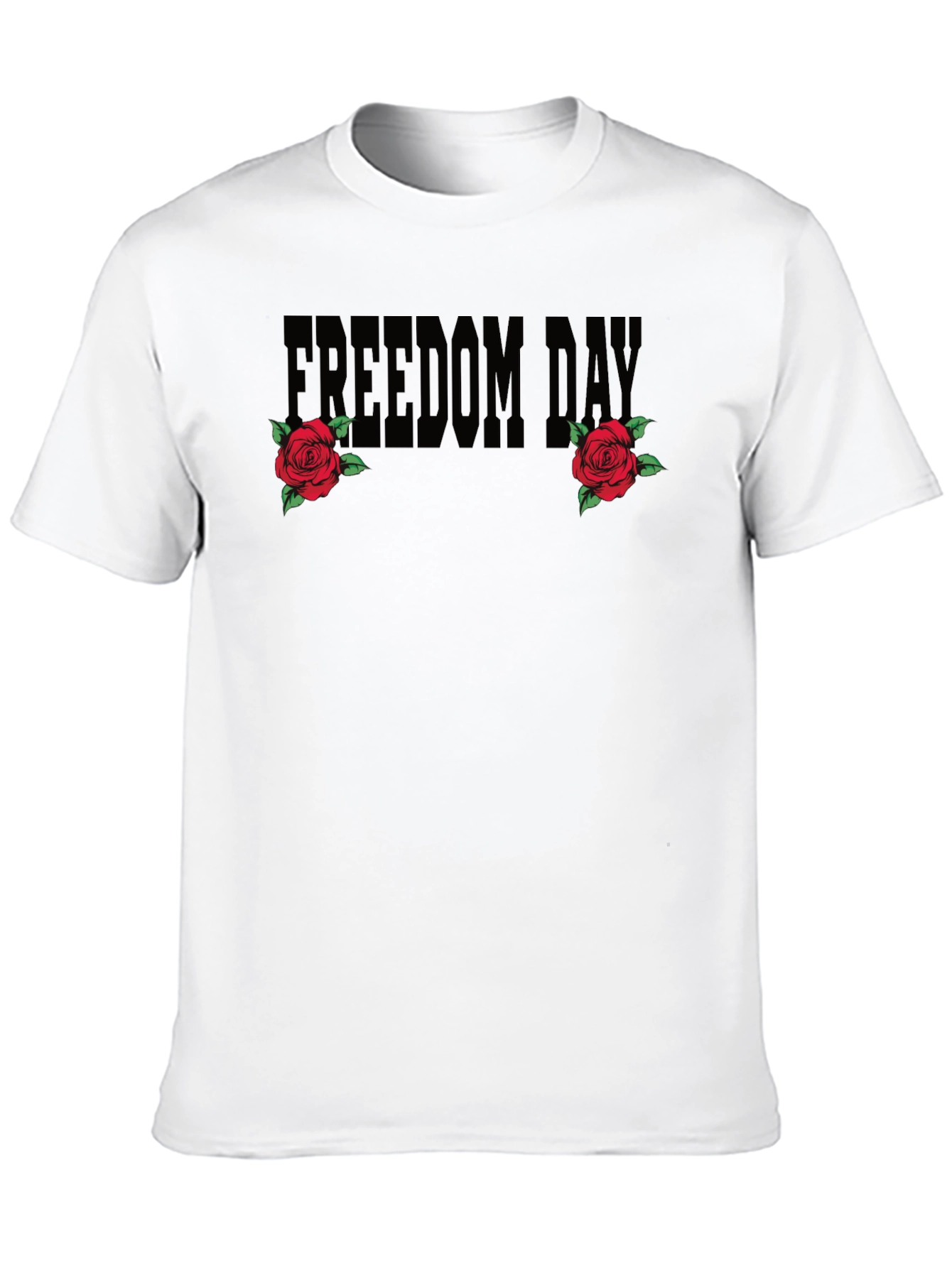 Black Freedom Day Rose Graphic T-Shirt view 10