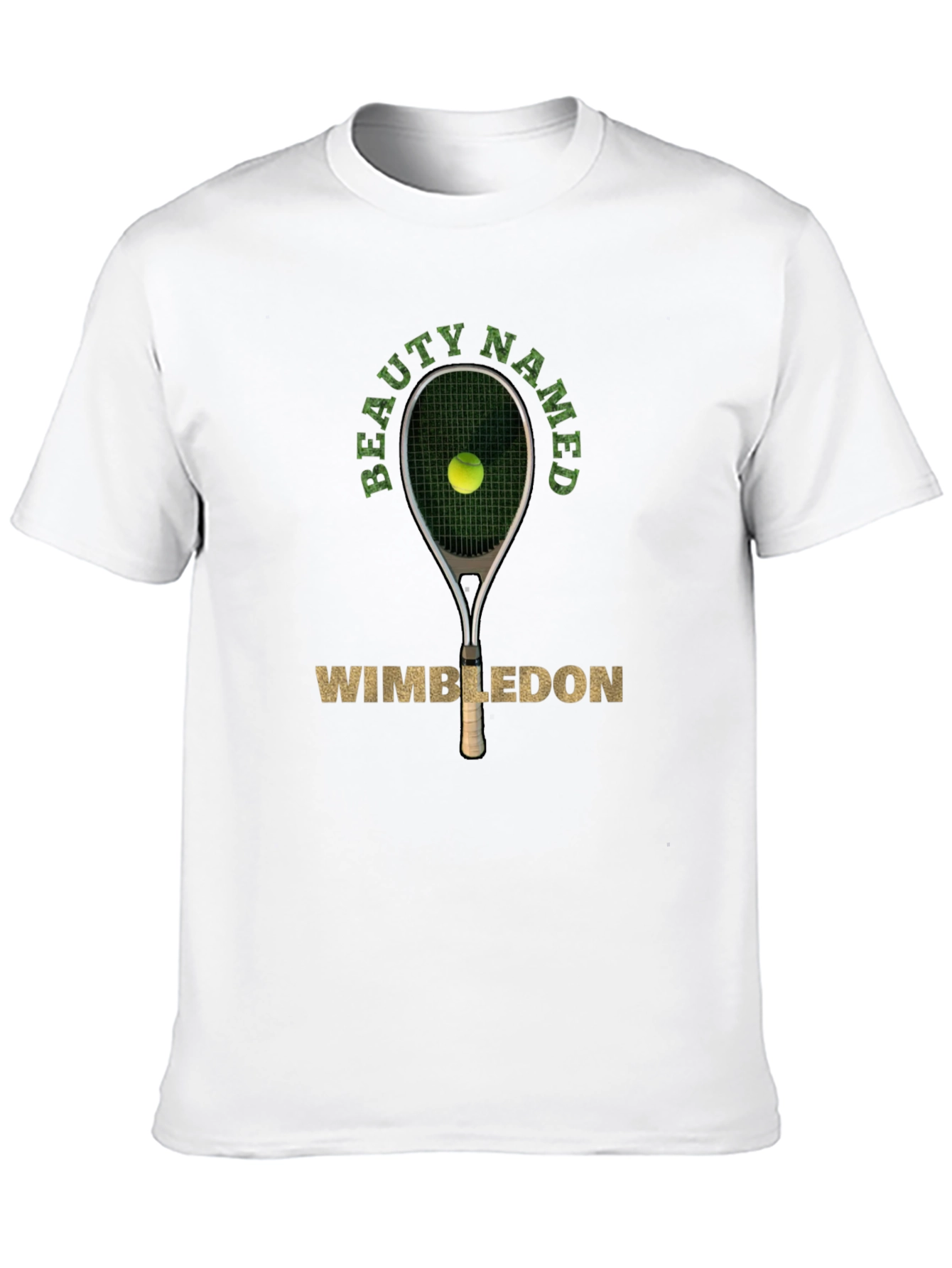 Black Wimbledon Beauty Named Tennis T-Shirt view 10