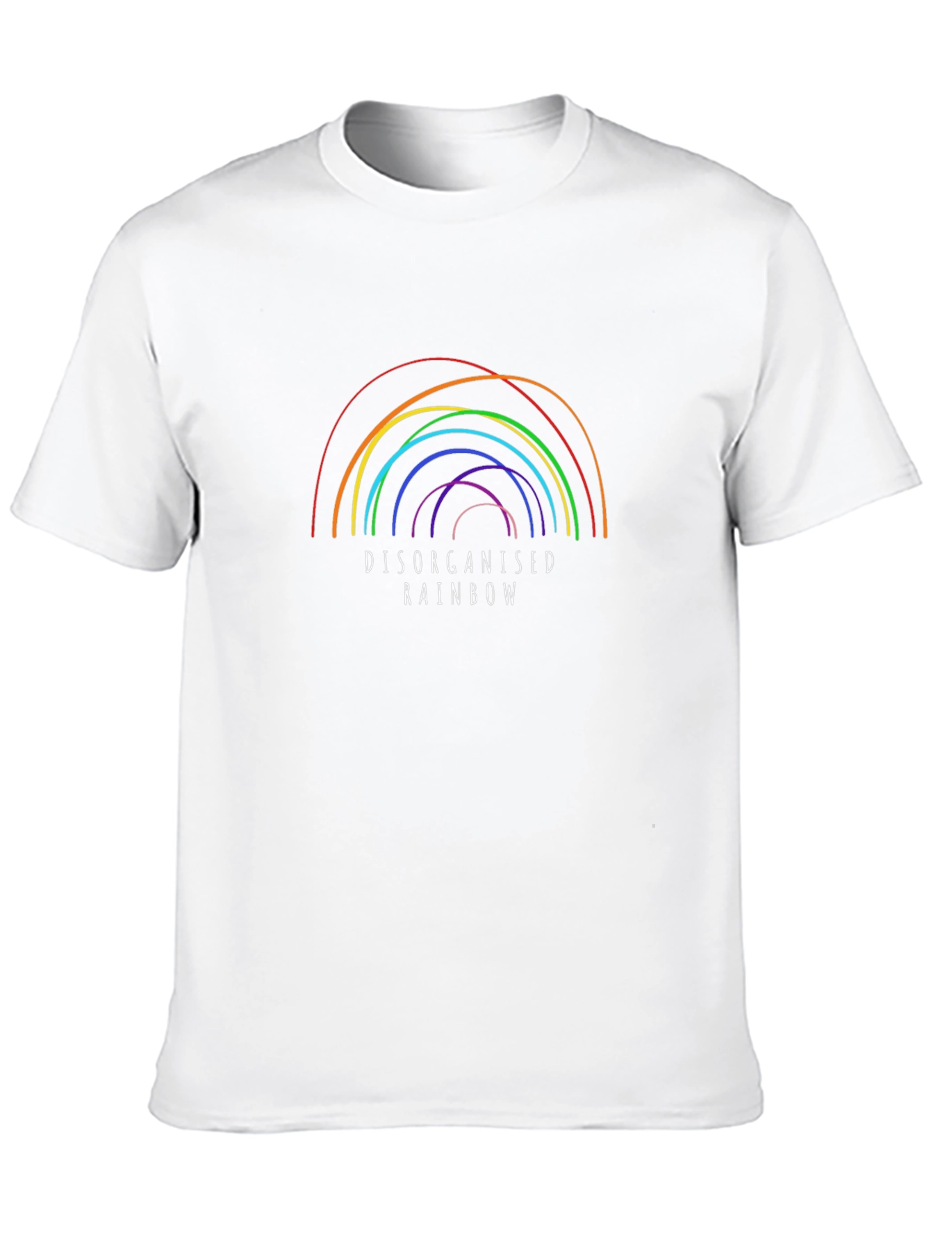 Black Disorganised Rainbow Black T-Shirt view 10