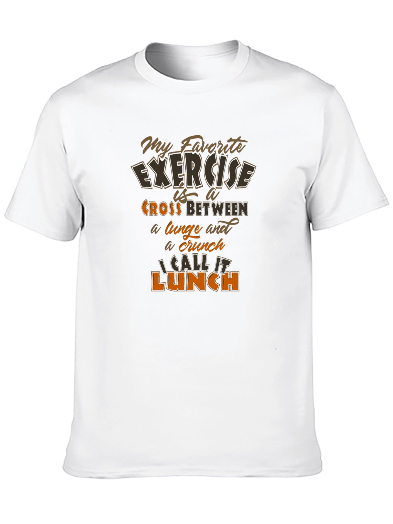 Black My Favorite Exercise Lunch T-Shirt view 10