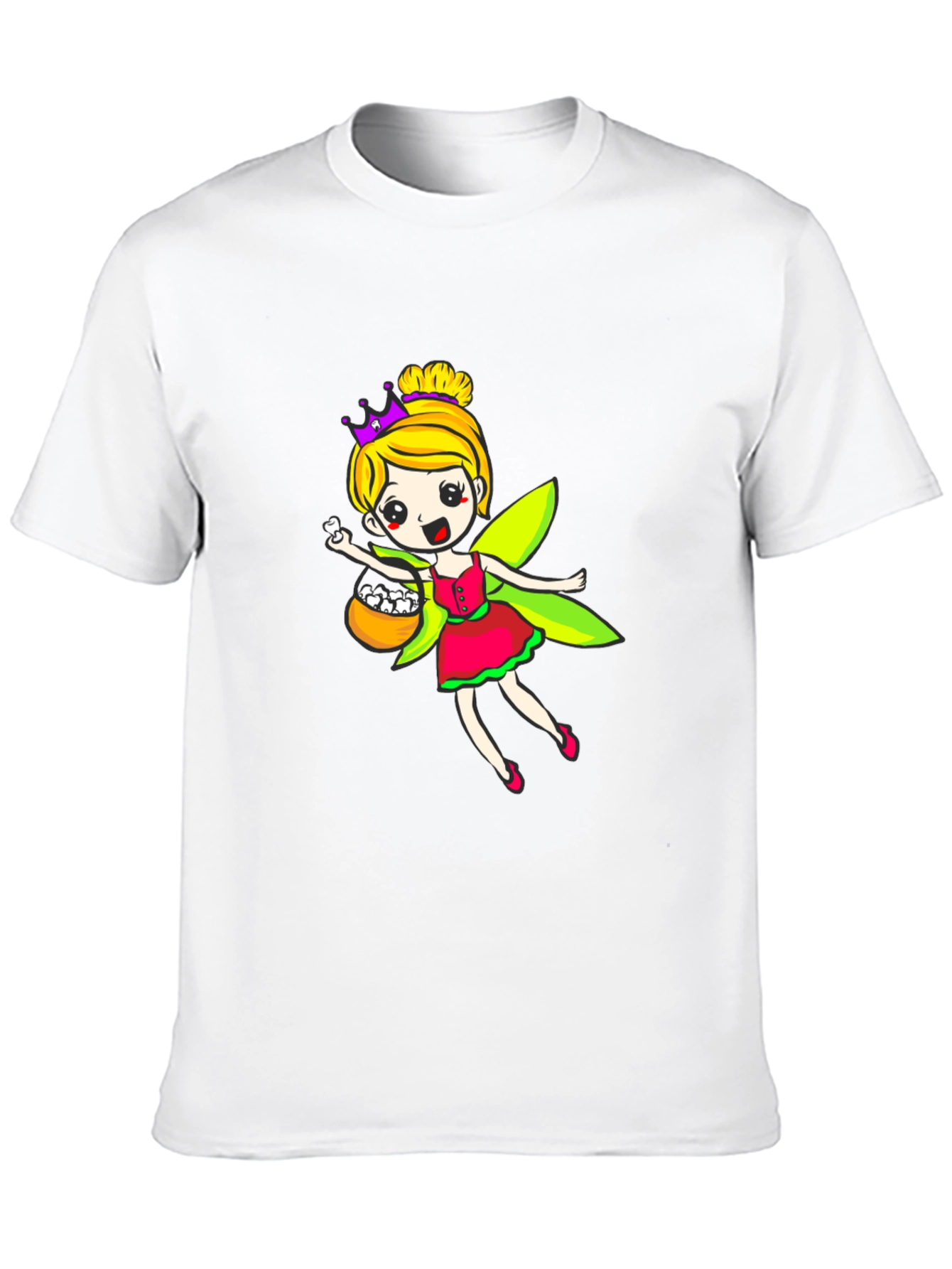 Black Fairy Princess T-Shirt - Cartoon Design view 10