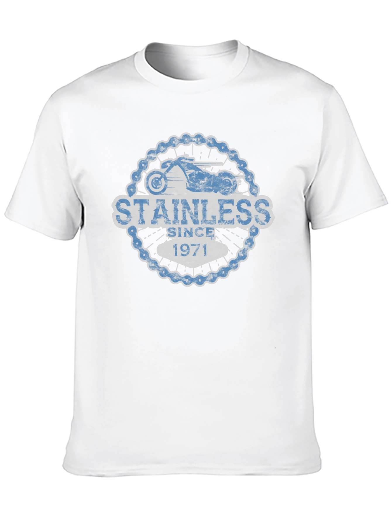 Black Stainless Since 1971 Motorcycle Graphic T-Shirt view 10