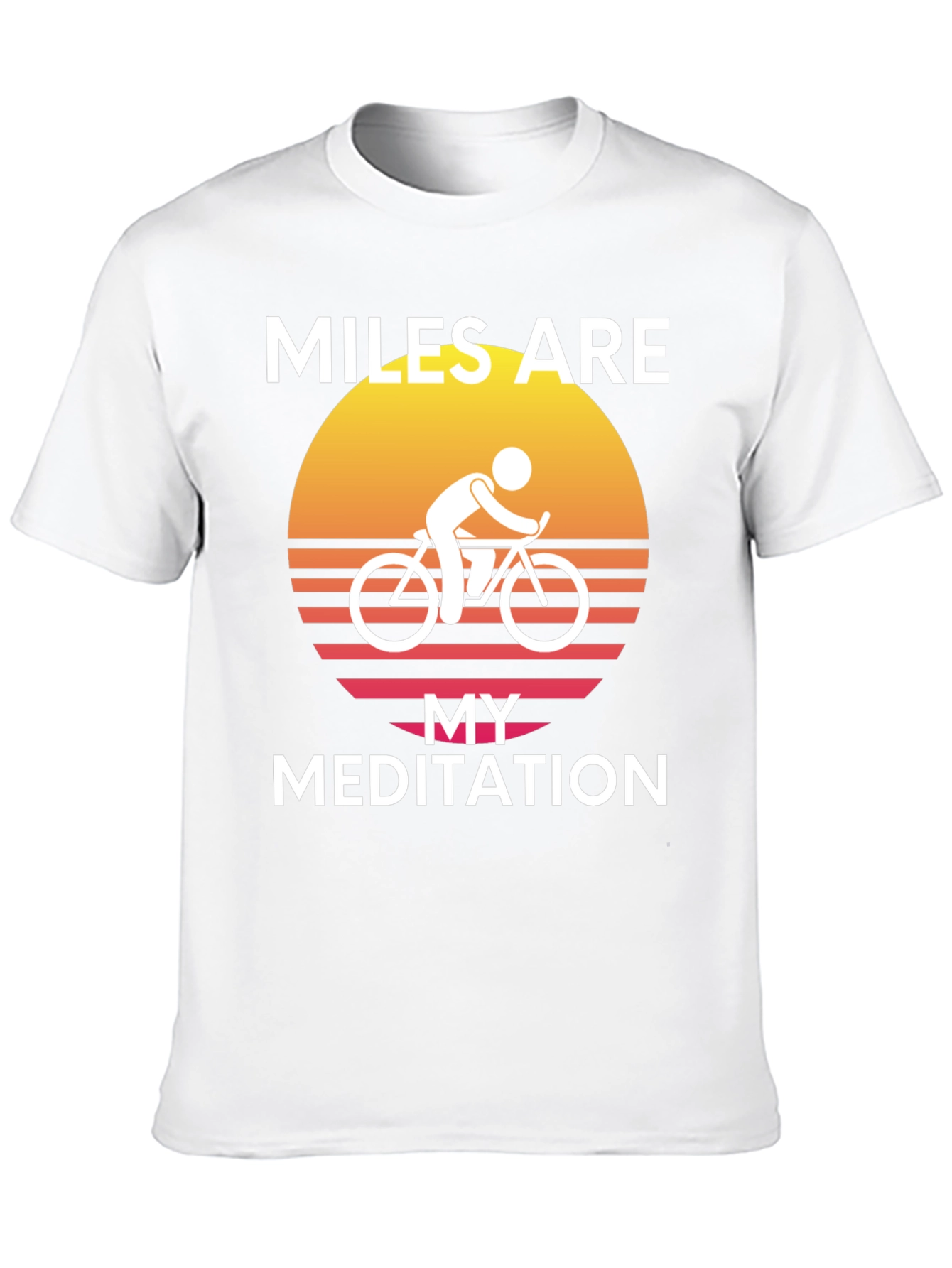 Black Miles Are My Meditation Graphic T-Shirt - Cycling view 10