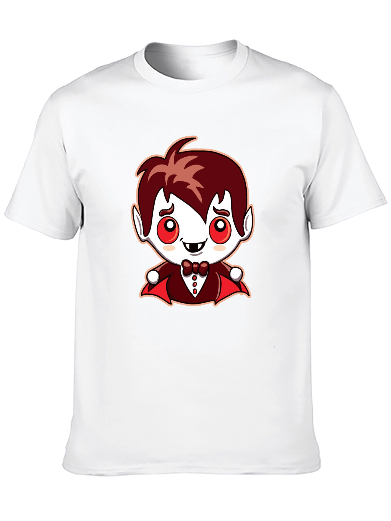 Black Cute Cartoon Vampire Graphic Tee view 10