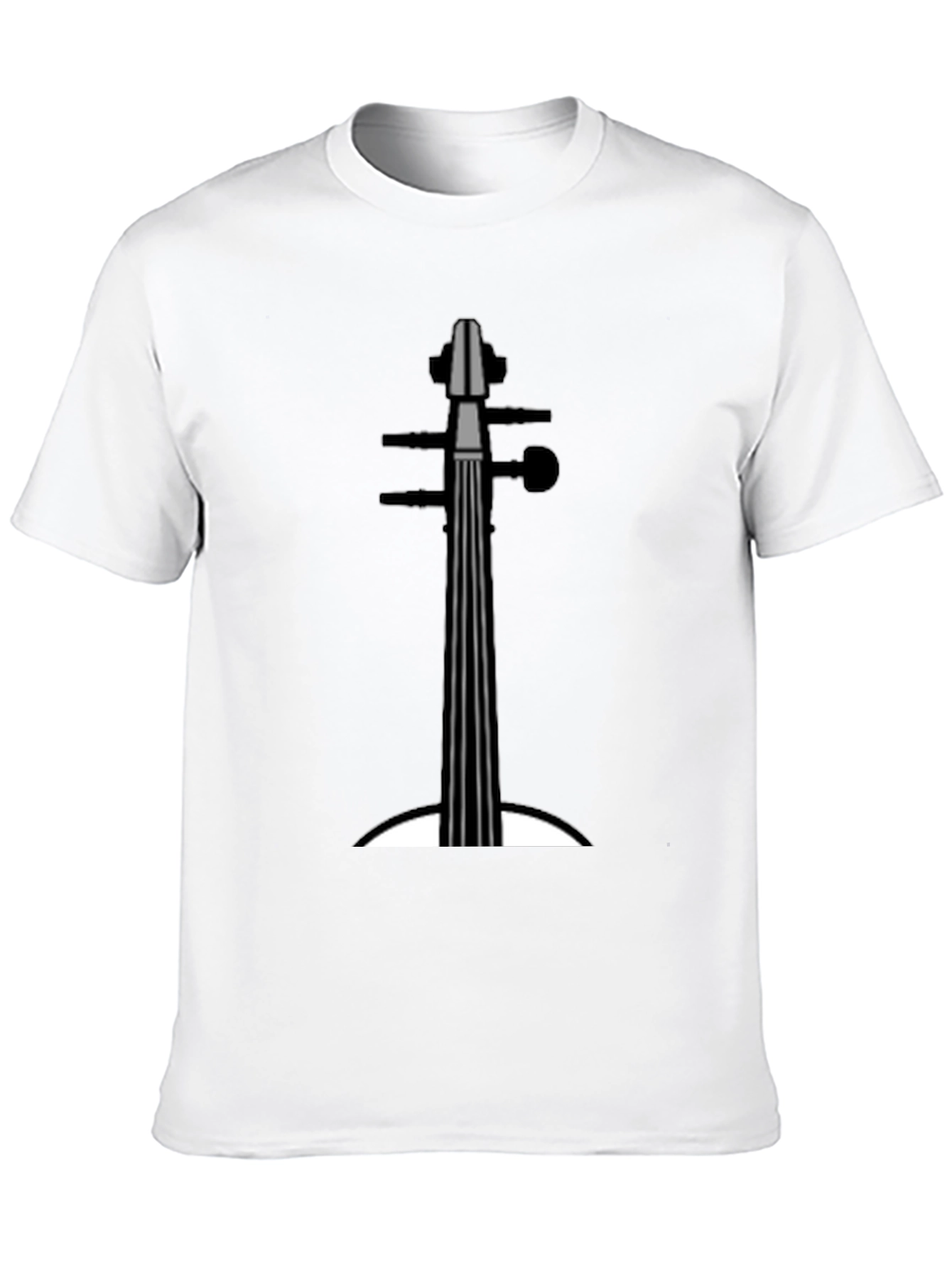 Black Cello Graphic Tee - Musician's Black T-Shirt view 10