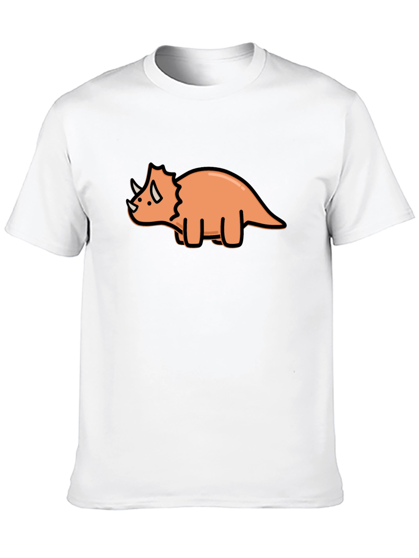 Black Triceratops Graphic Tee - Black Cotton Comfort view 10