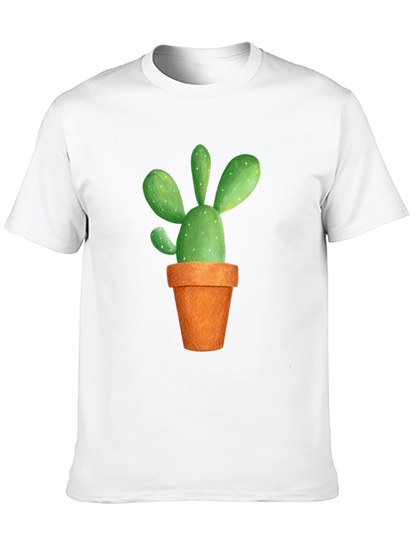 Black Cactus Graphic Tee - Potted Plant Design view 10