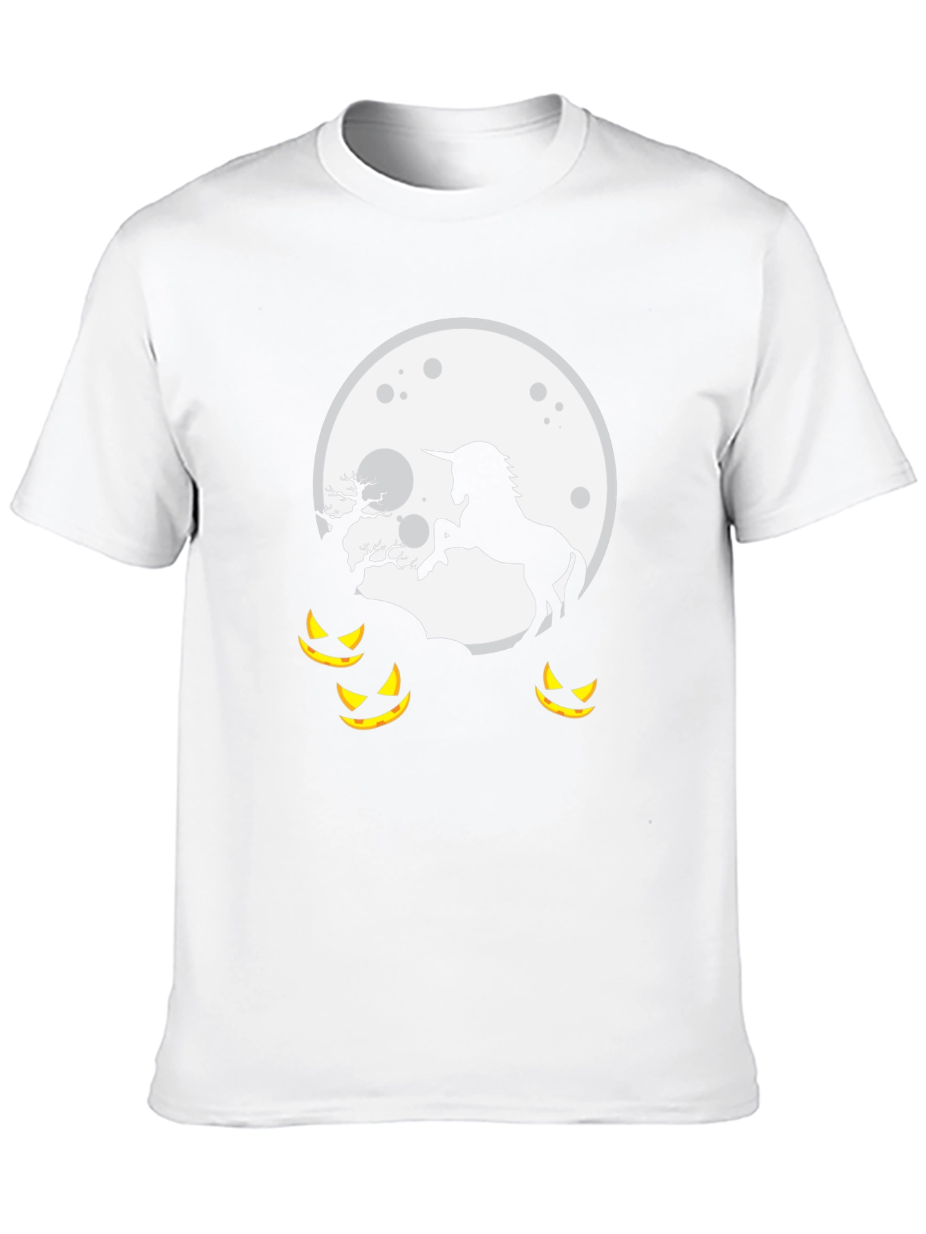 Black Unicorn Halloween Moon T-Shirt view 10