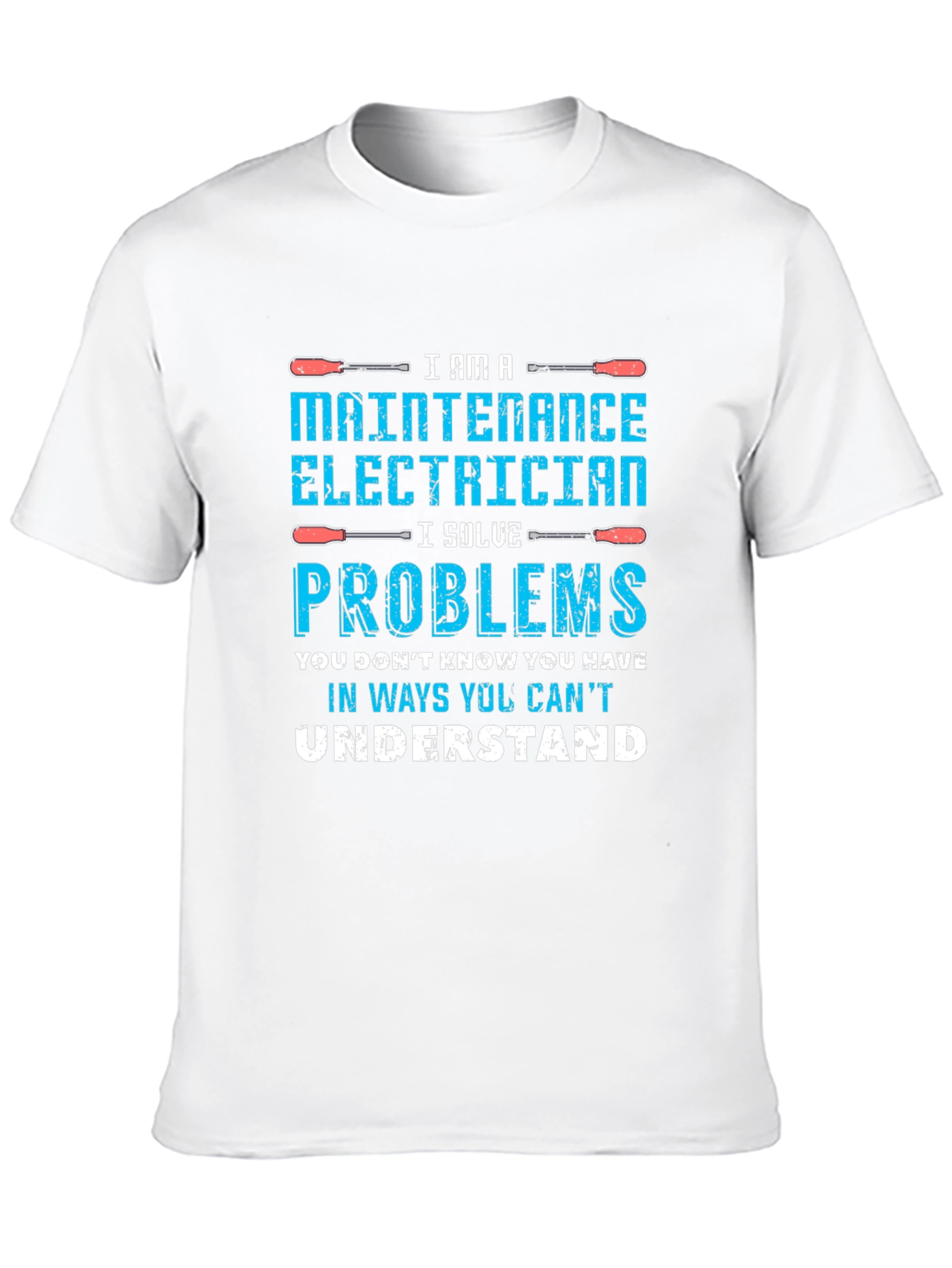 Black Maintenance Electrician Humor T-Shirt view 10