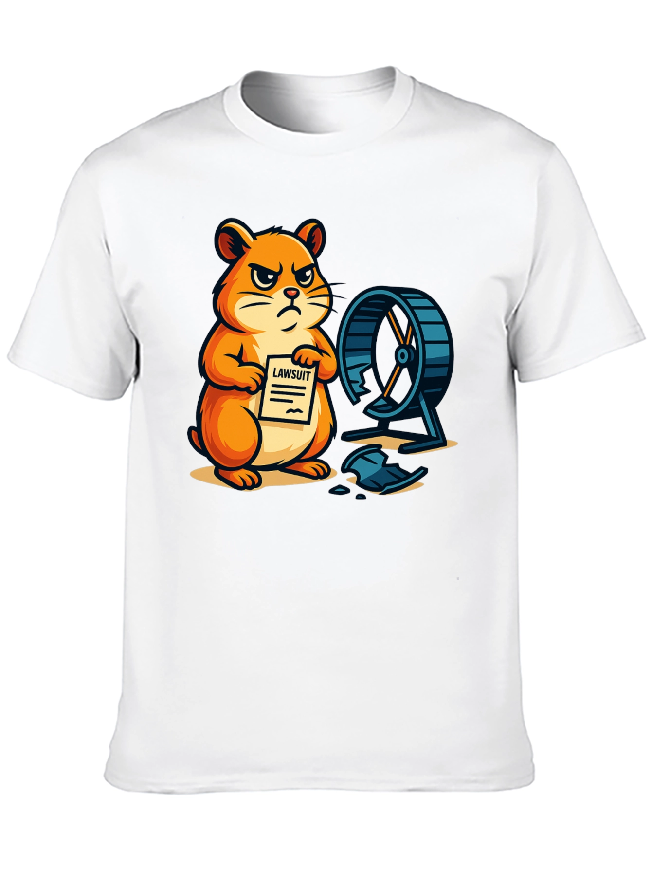 Black Hamster Lawsuit Graphic T-Shirt view 10