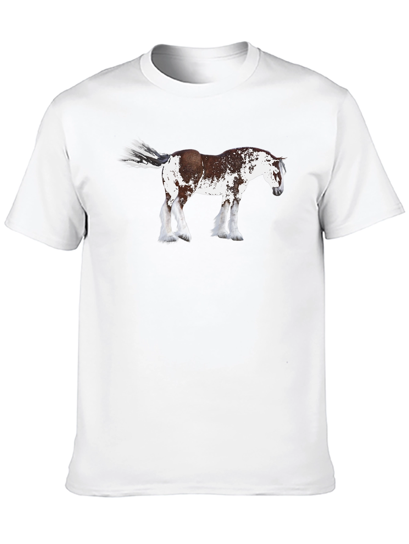 Black Horse Graphic T-Shirt | Black Crew Neck Tee view 10