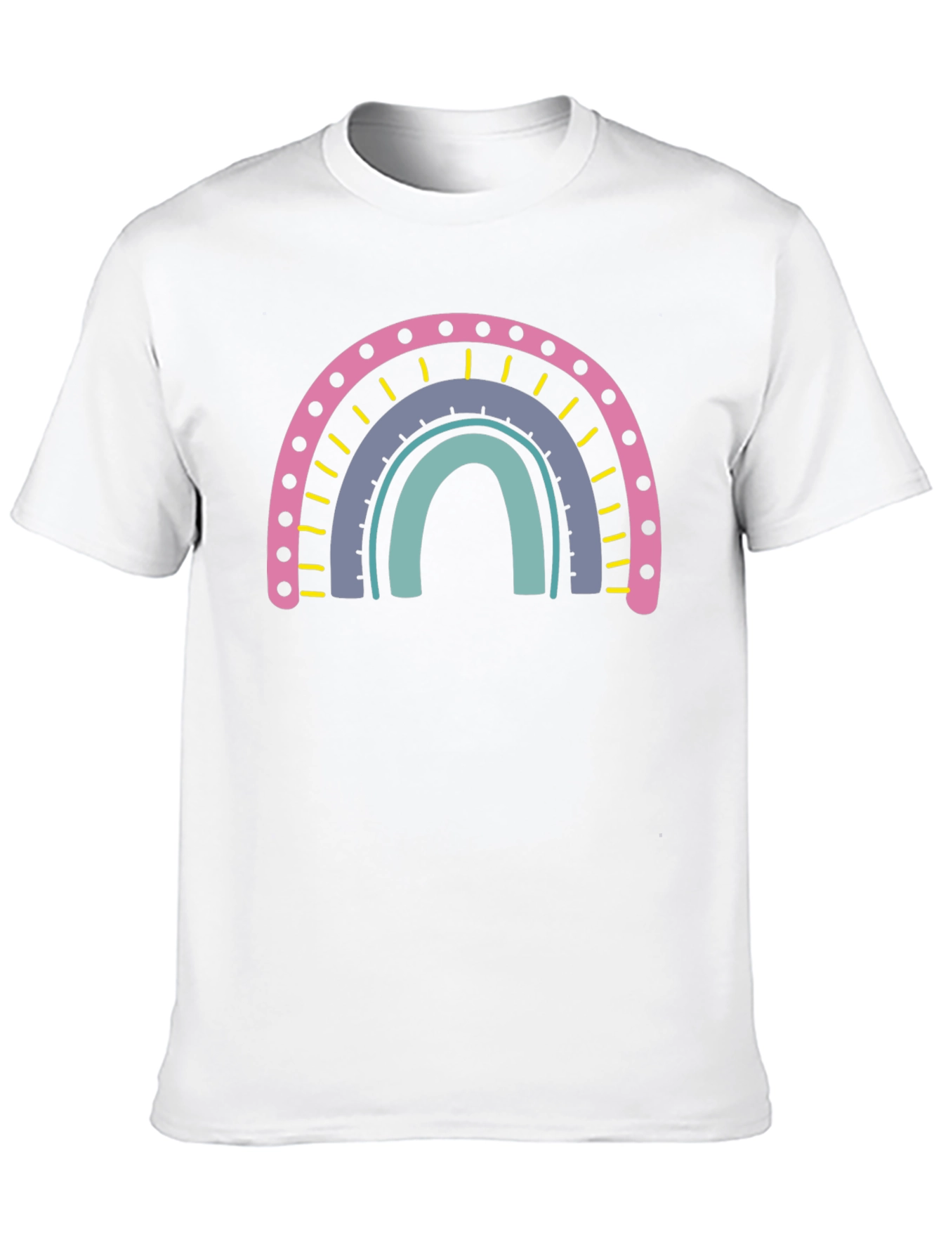 Black Rainbow Graphic T-Shirt - Casual Cotton Tee view 10