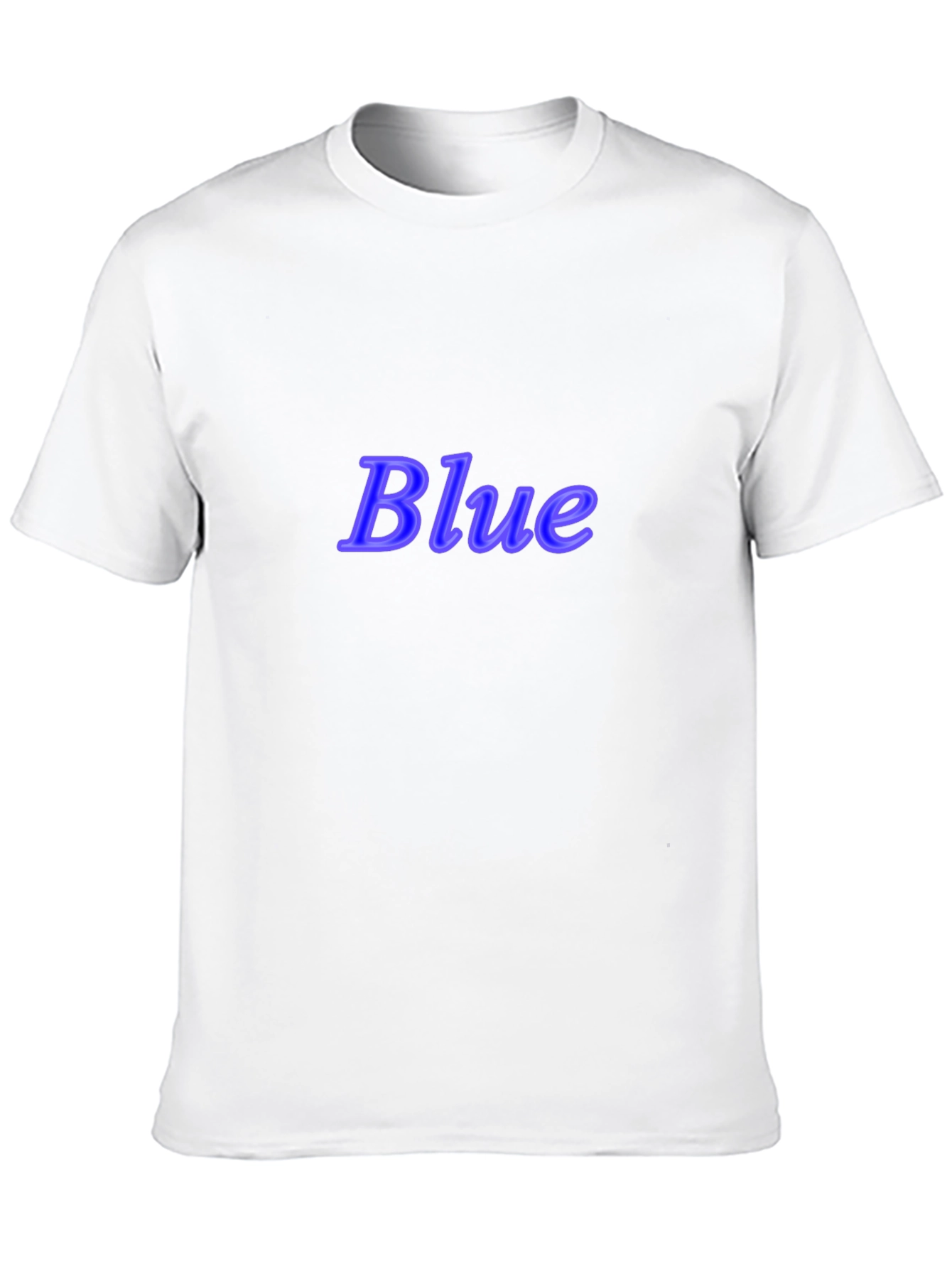 Black Stylish Black T-Shirt with "Blue" Text view 10