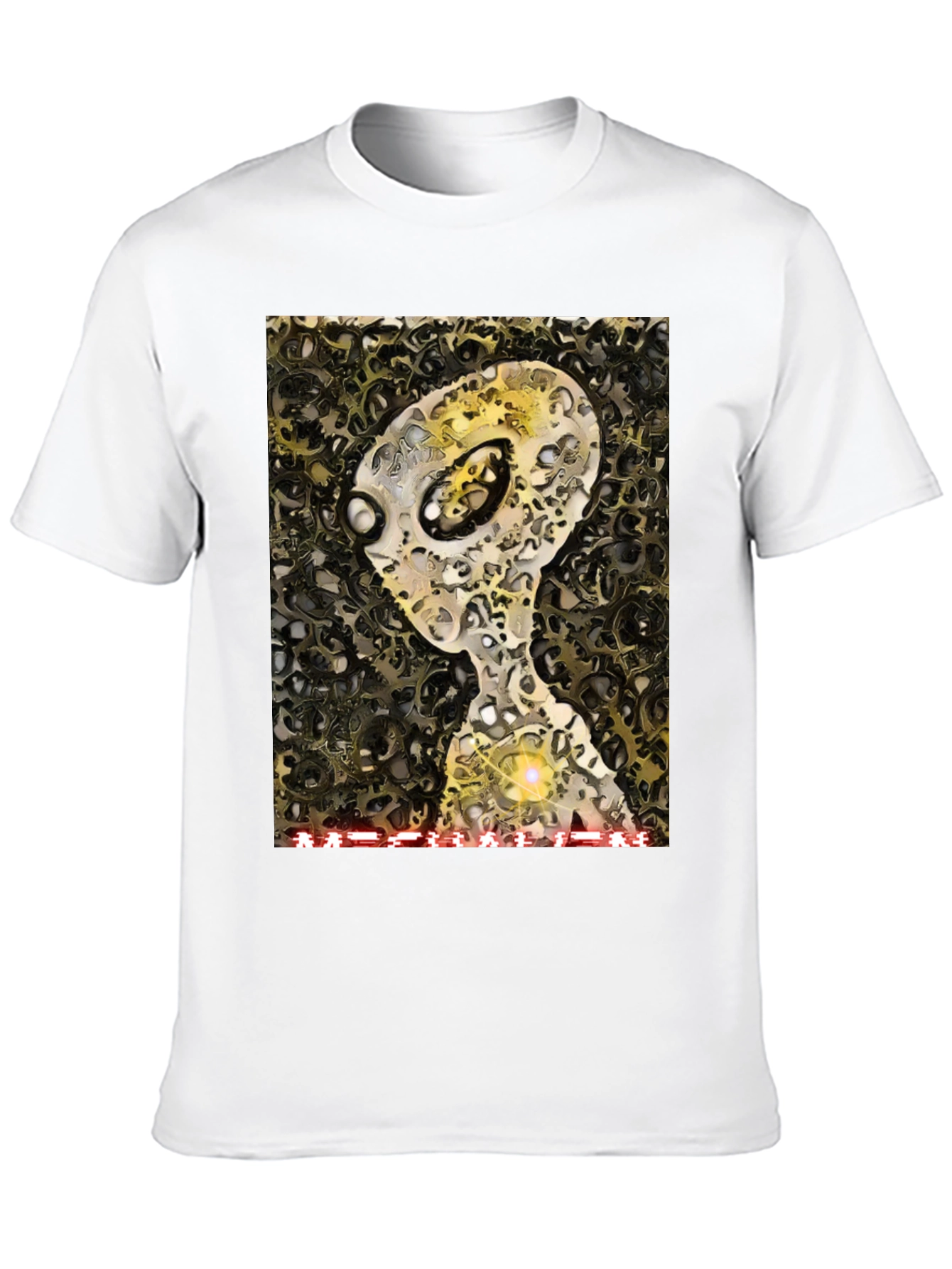 Black Alien Cog T-Shirt - Sci-Fi Graphic Tee view 10