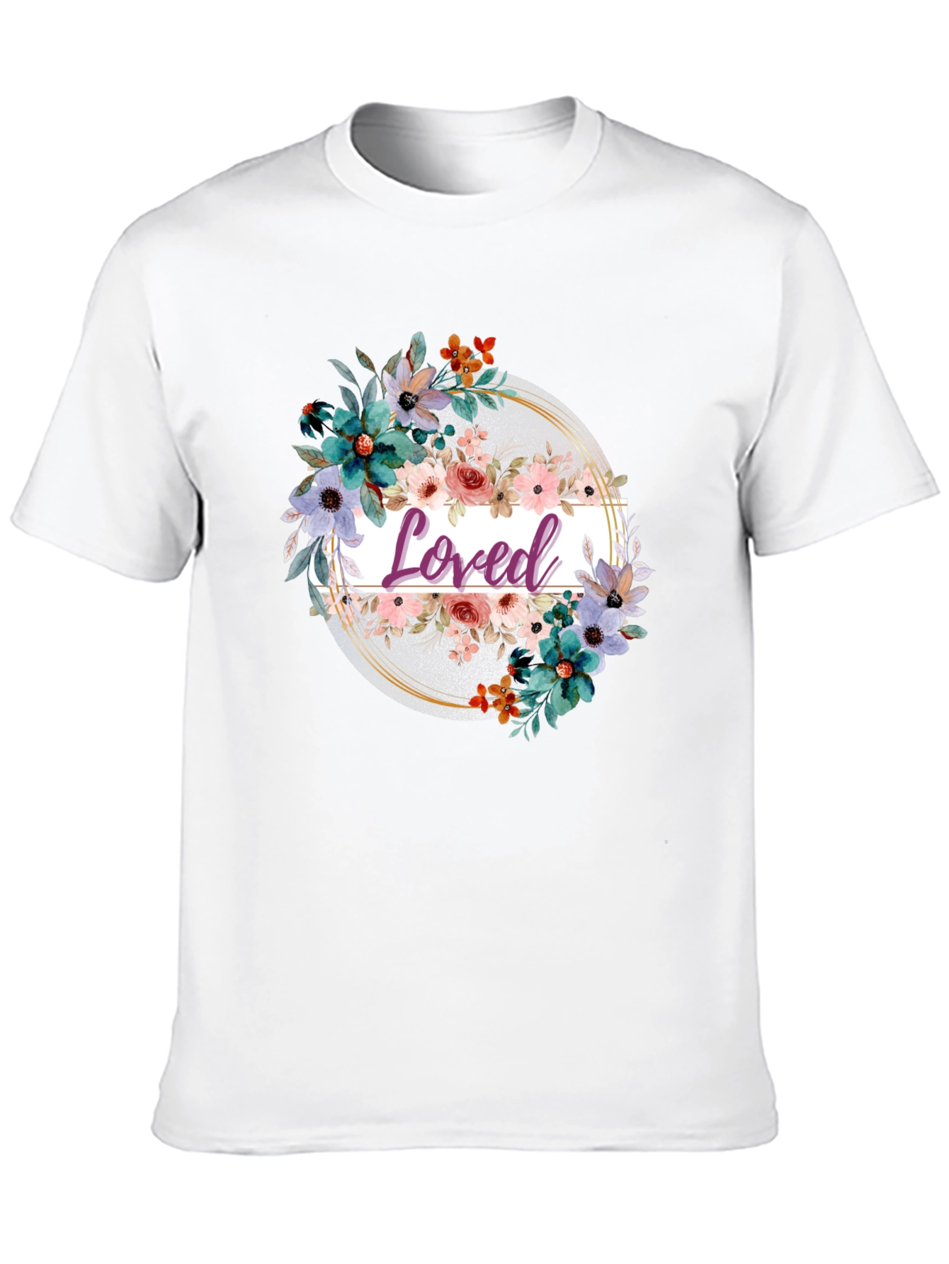 Black Floral Loved T-Shirt view 10