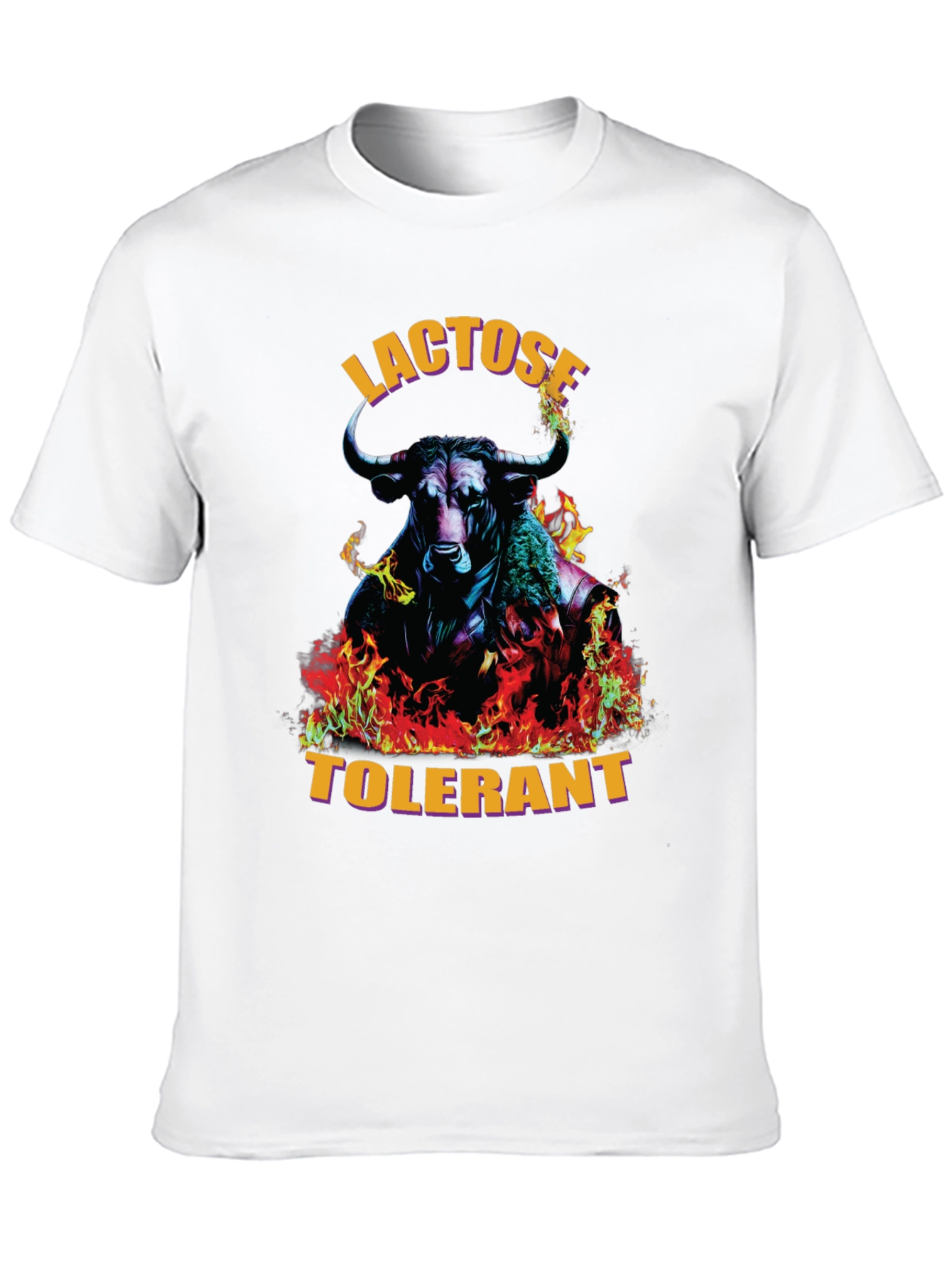 Black Lactose Tolerant Bull Graphic Tee view 10