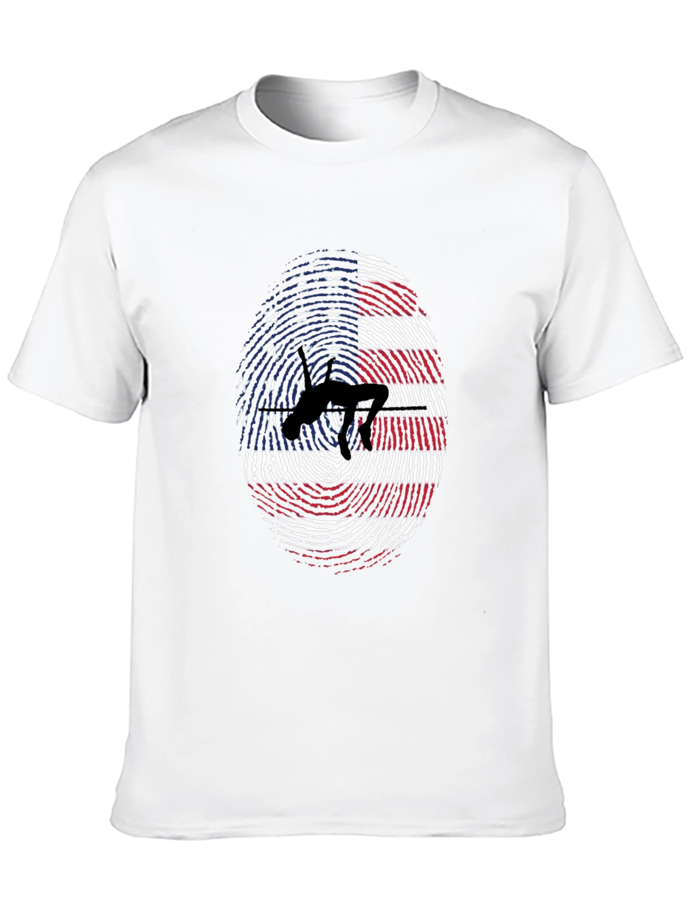 Black American High Jump Fingerprint T-Shirt view 10
