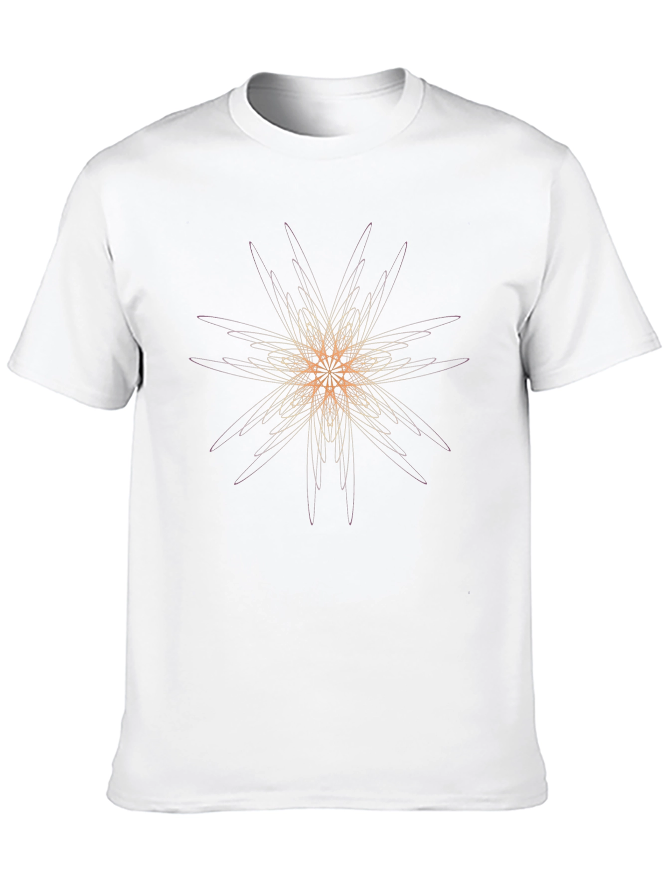 Black Geometric Starburst Graphic Tee - Modern Casual Style view 10