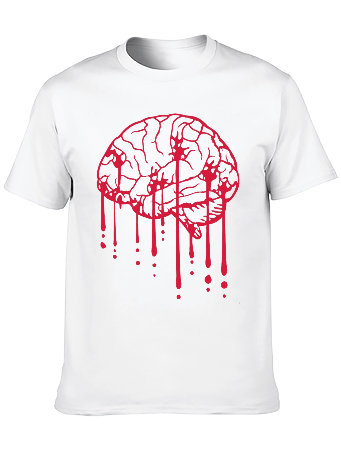 Black Bleeding Brain Graphic Tee - Black view 10