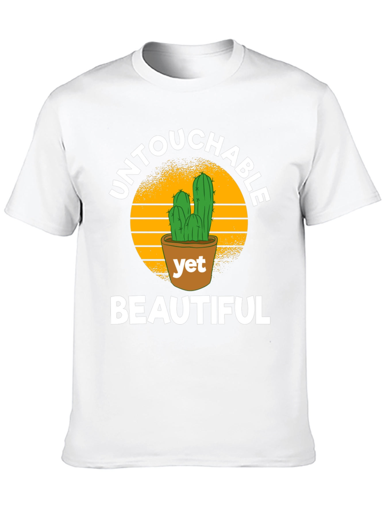 Black Untouchable Yet Beautiful Cactus T-Shirt view 10