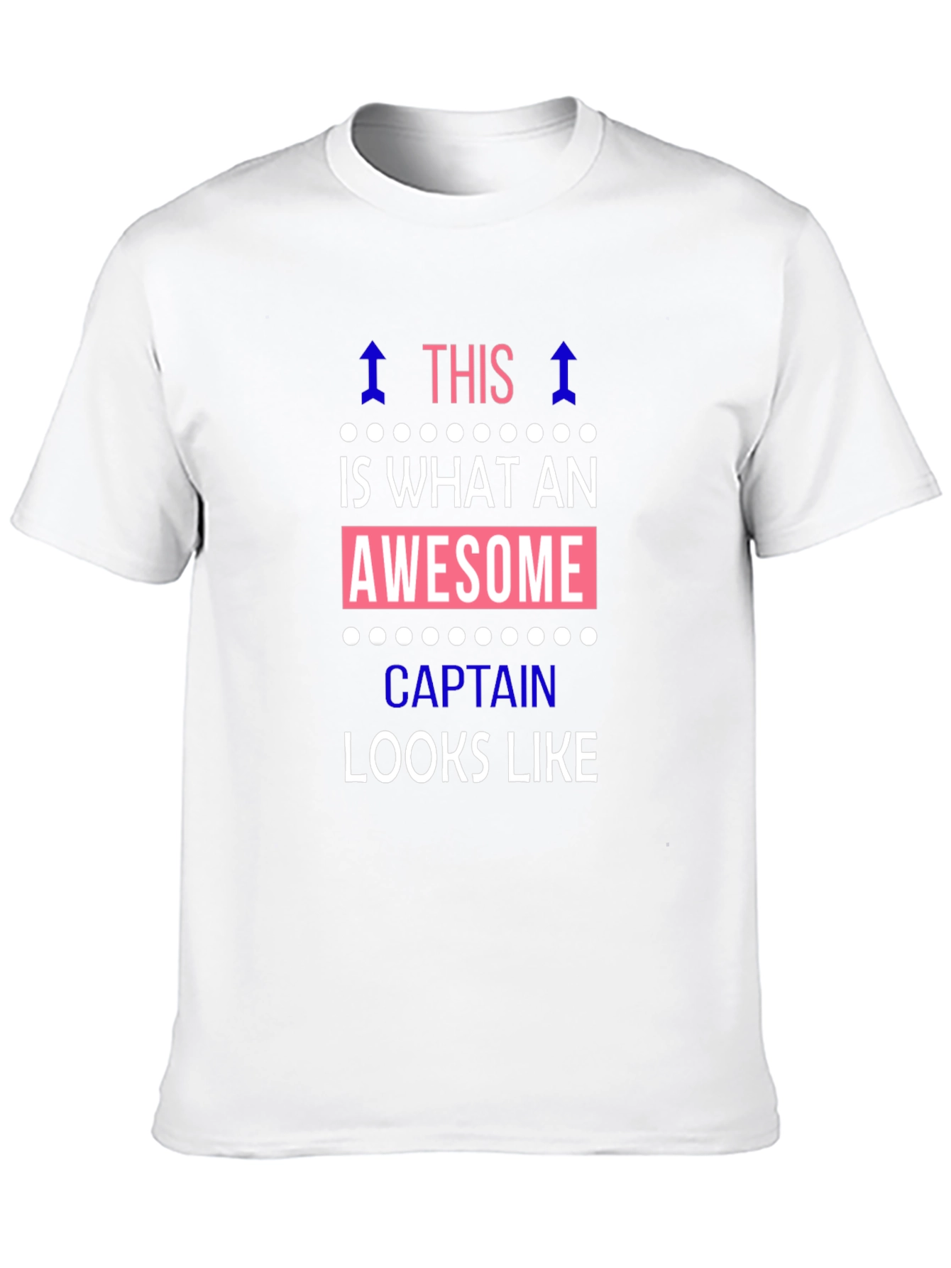Black Awesome Captain T-Shirt - Black Crew Neck Tee view 10