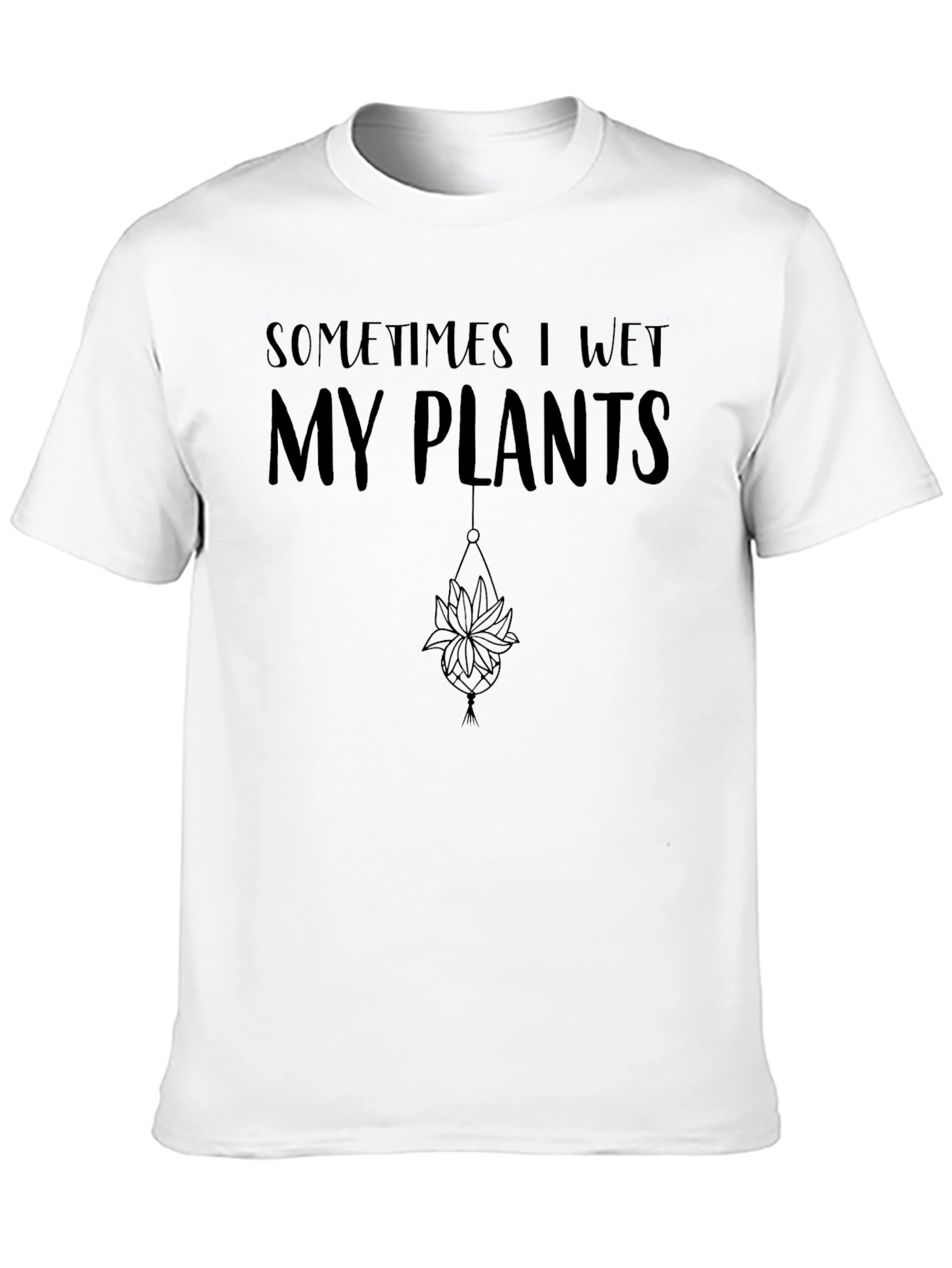 Black Sometimes I Wet My Plants Graphic Tee view 10