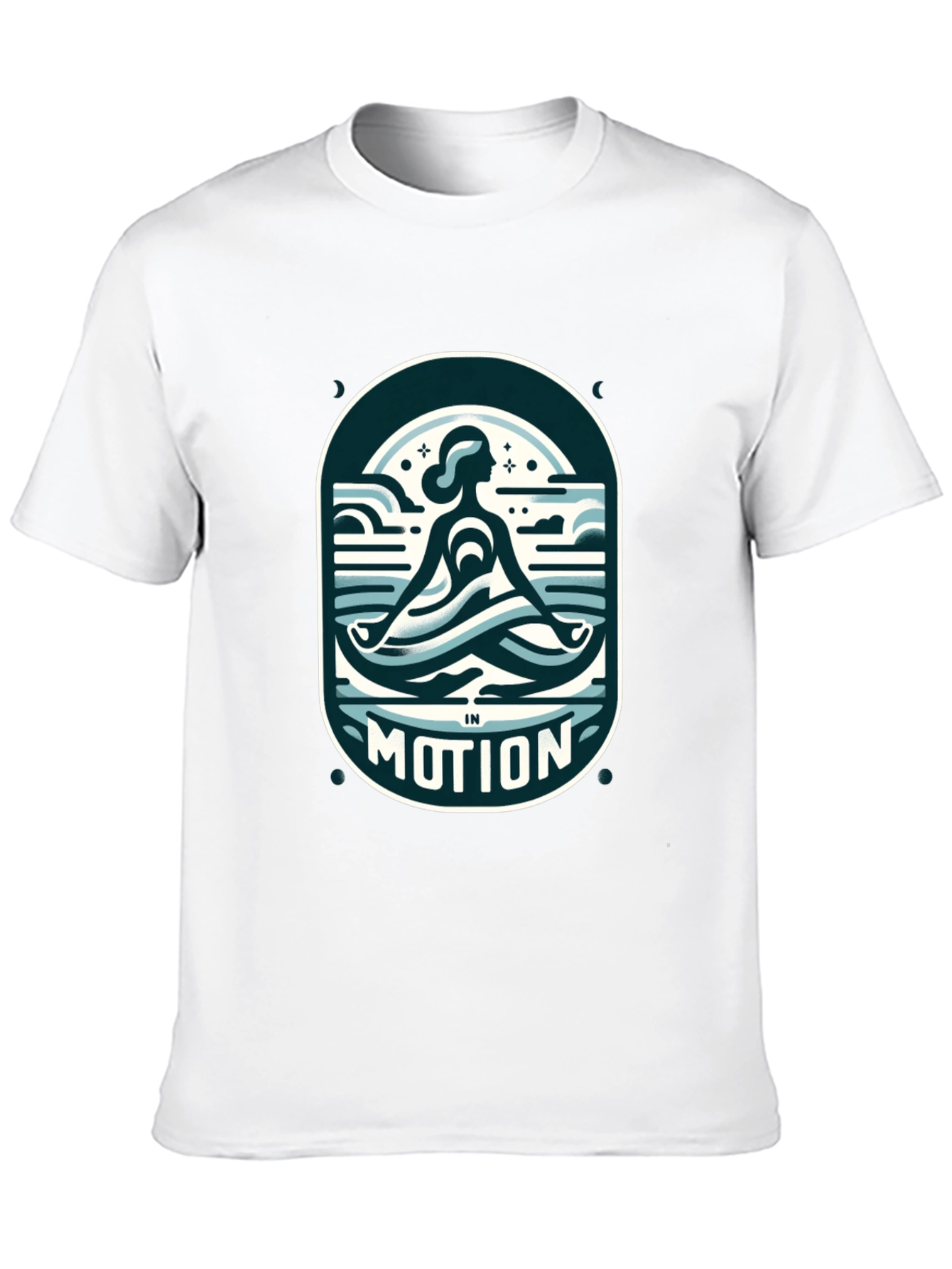 Black Motion Graphic Tee - Yoga, Meditation view 10