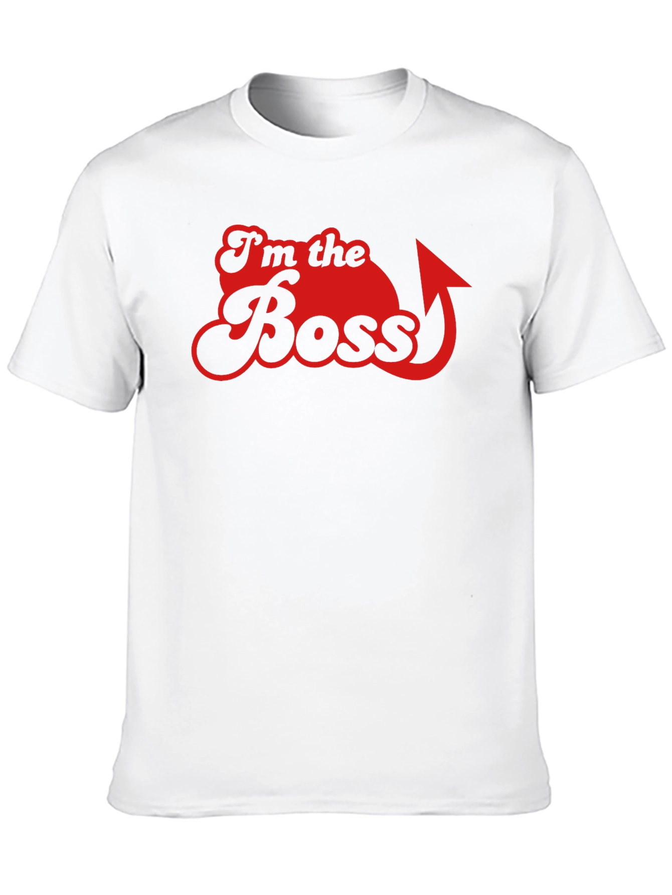 Black I'm the Boss Graphic Tee - Funny Slogan T-Shirt view 10