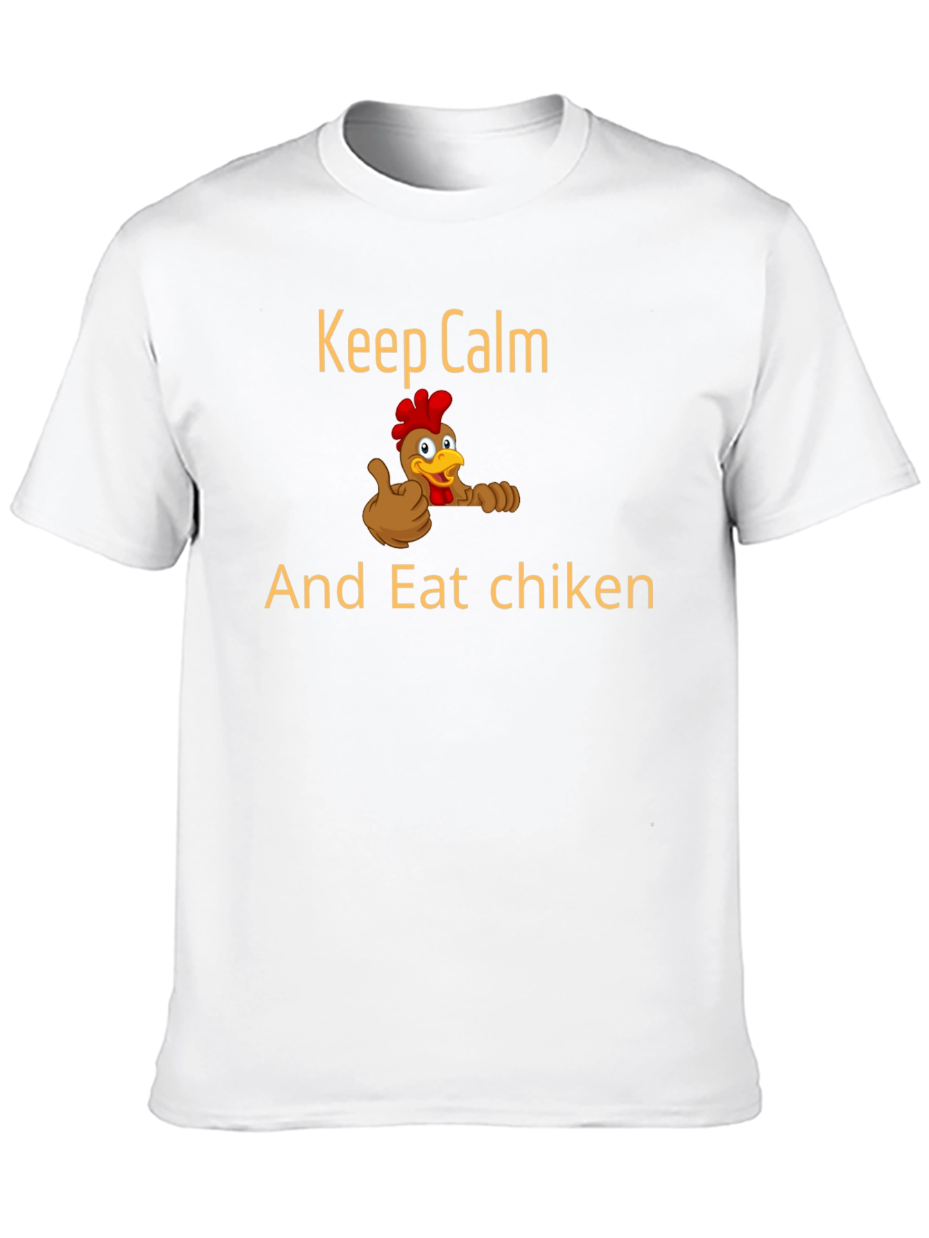 Black Keep Calm & Eat Chiken Graphic T-Shirt - Funny Chicken Lover Tee view 10