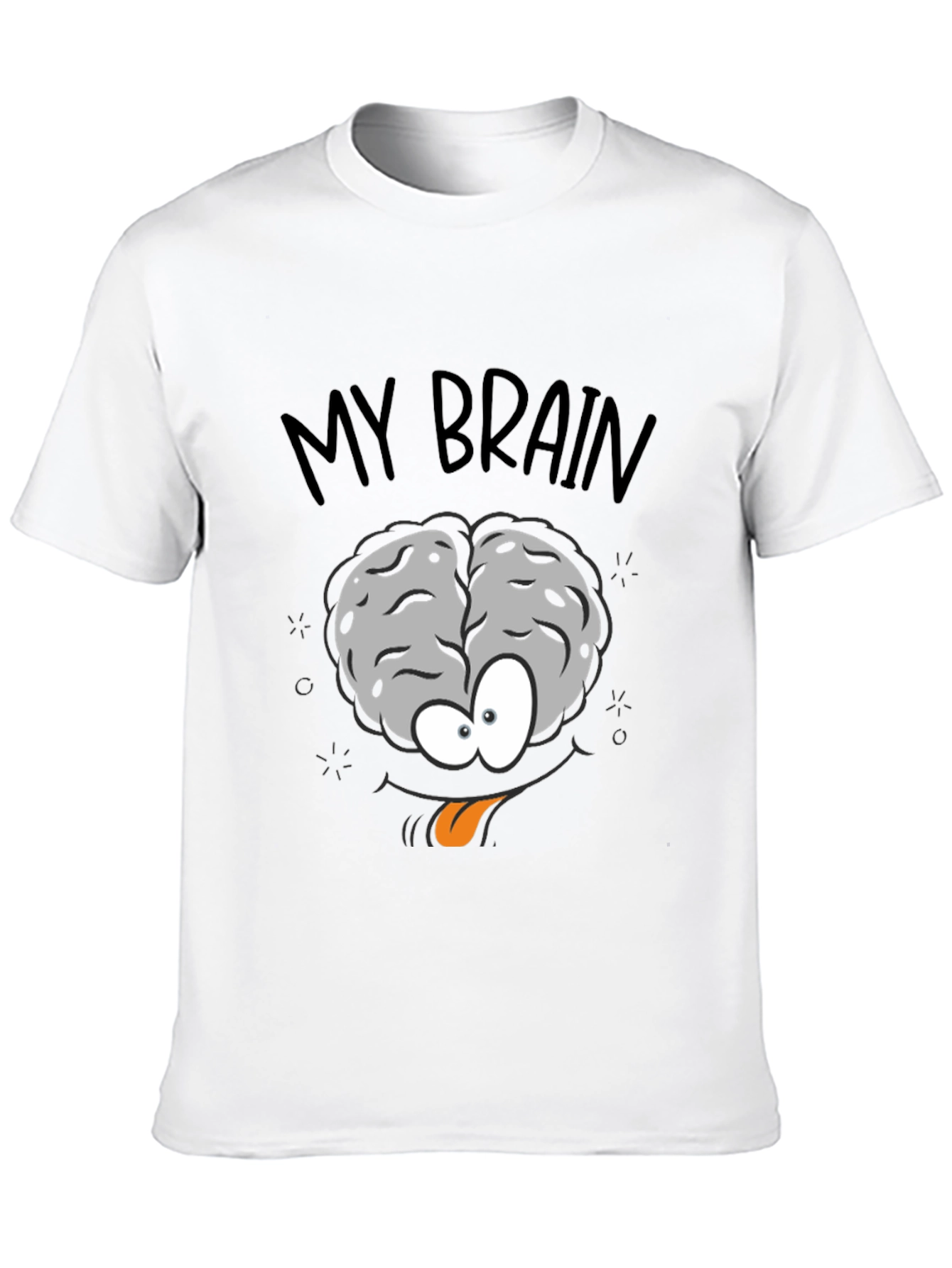 Black My Brain Graphic Print Crew Neck T-Shirt view 10