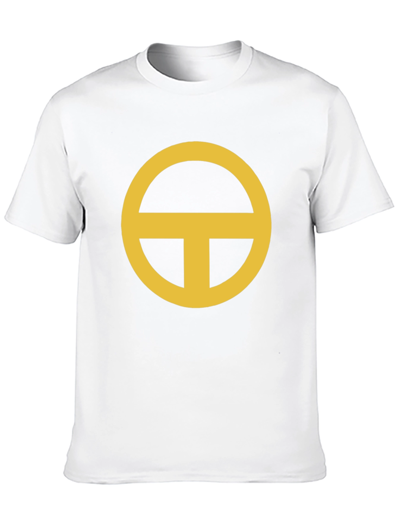 Black Minimalist Gold Circle-T Graphic Black T-Shirt view 10
