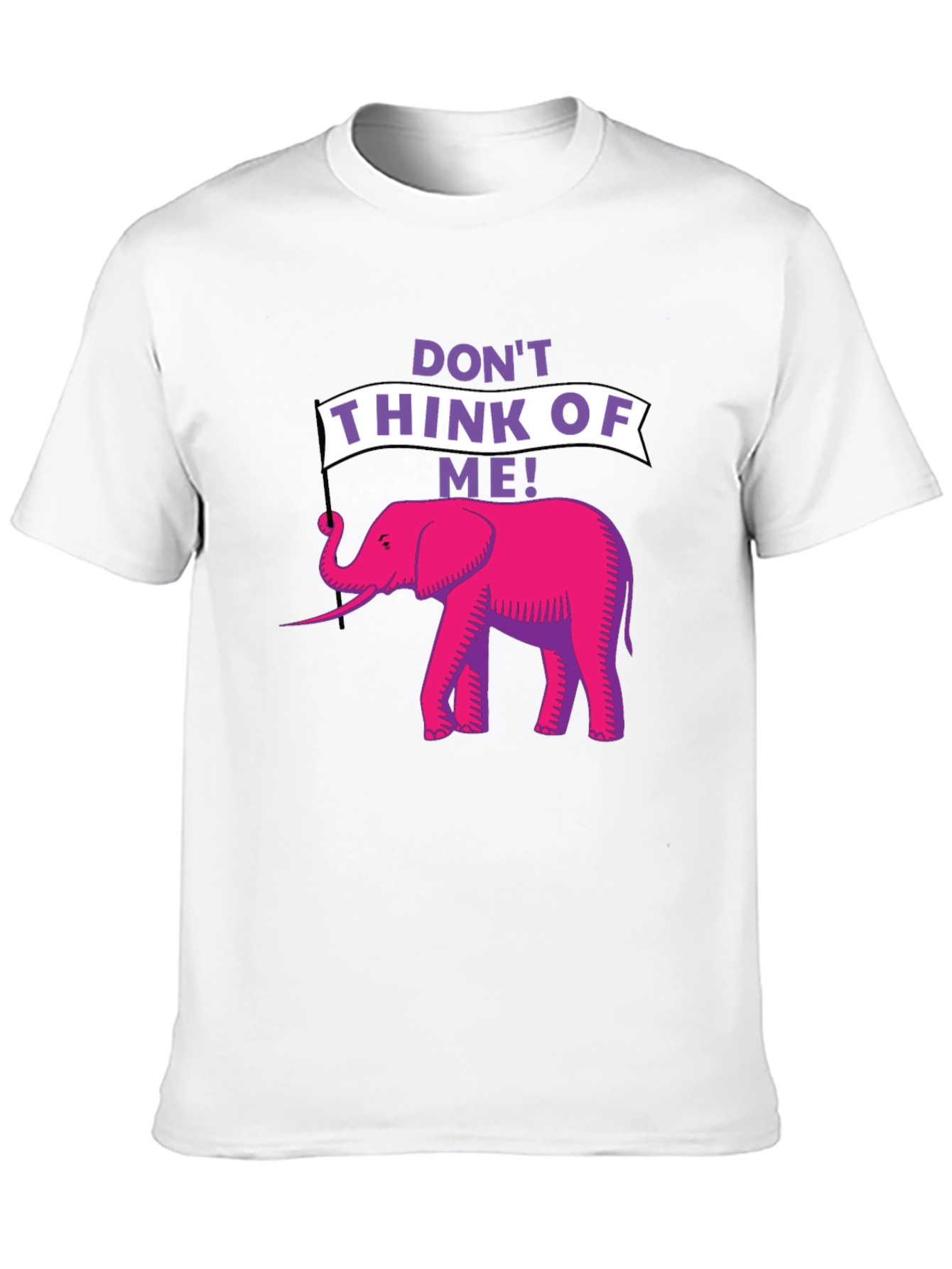 Black Don't Think of Me! Elephant Graphic Tee view 10