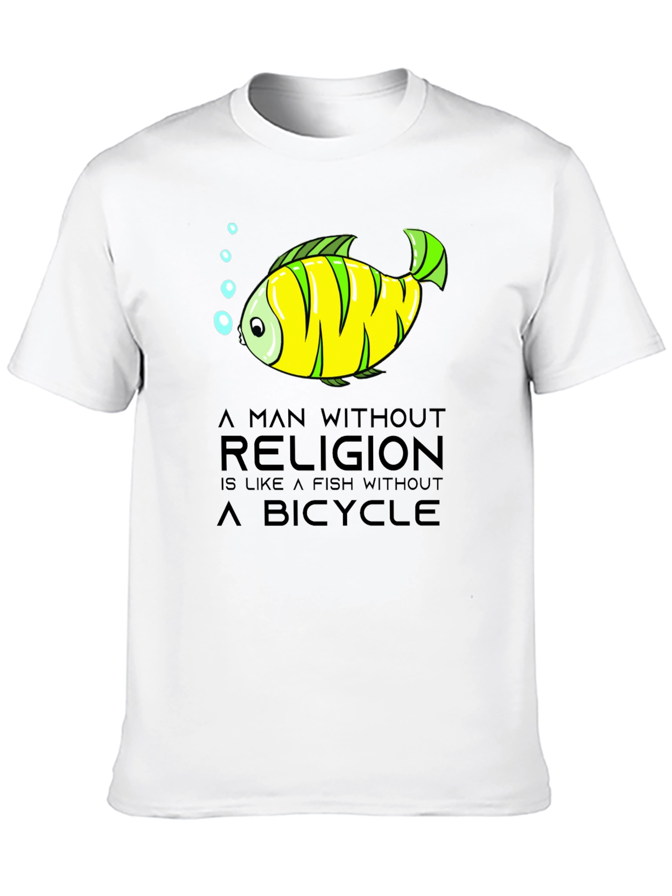 Black A Man Without Religion T-Shirt view 10