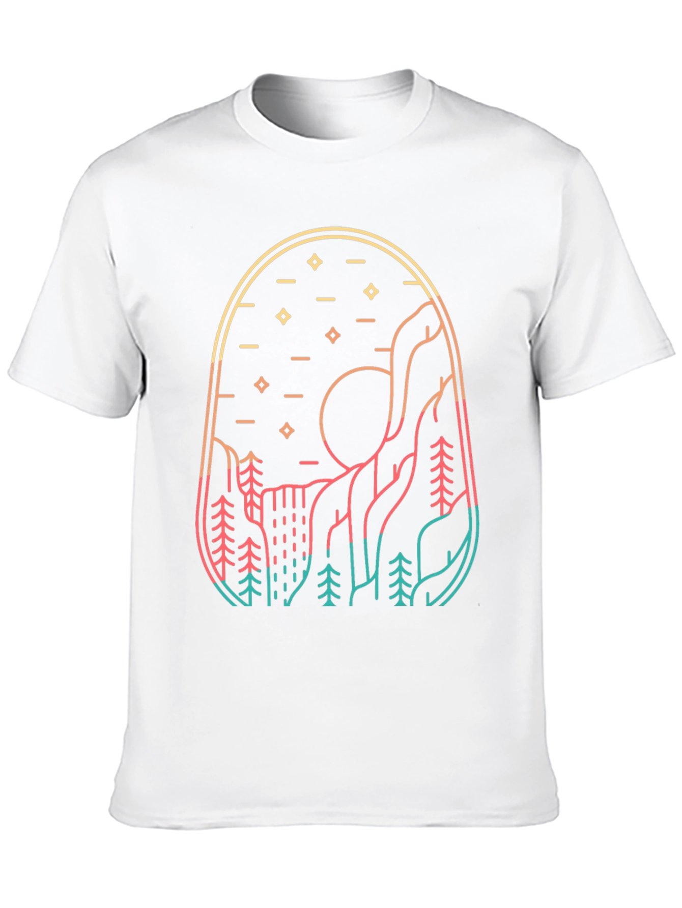 Black Mountainscape Graphic Tee - Nature Inspired Design view 10