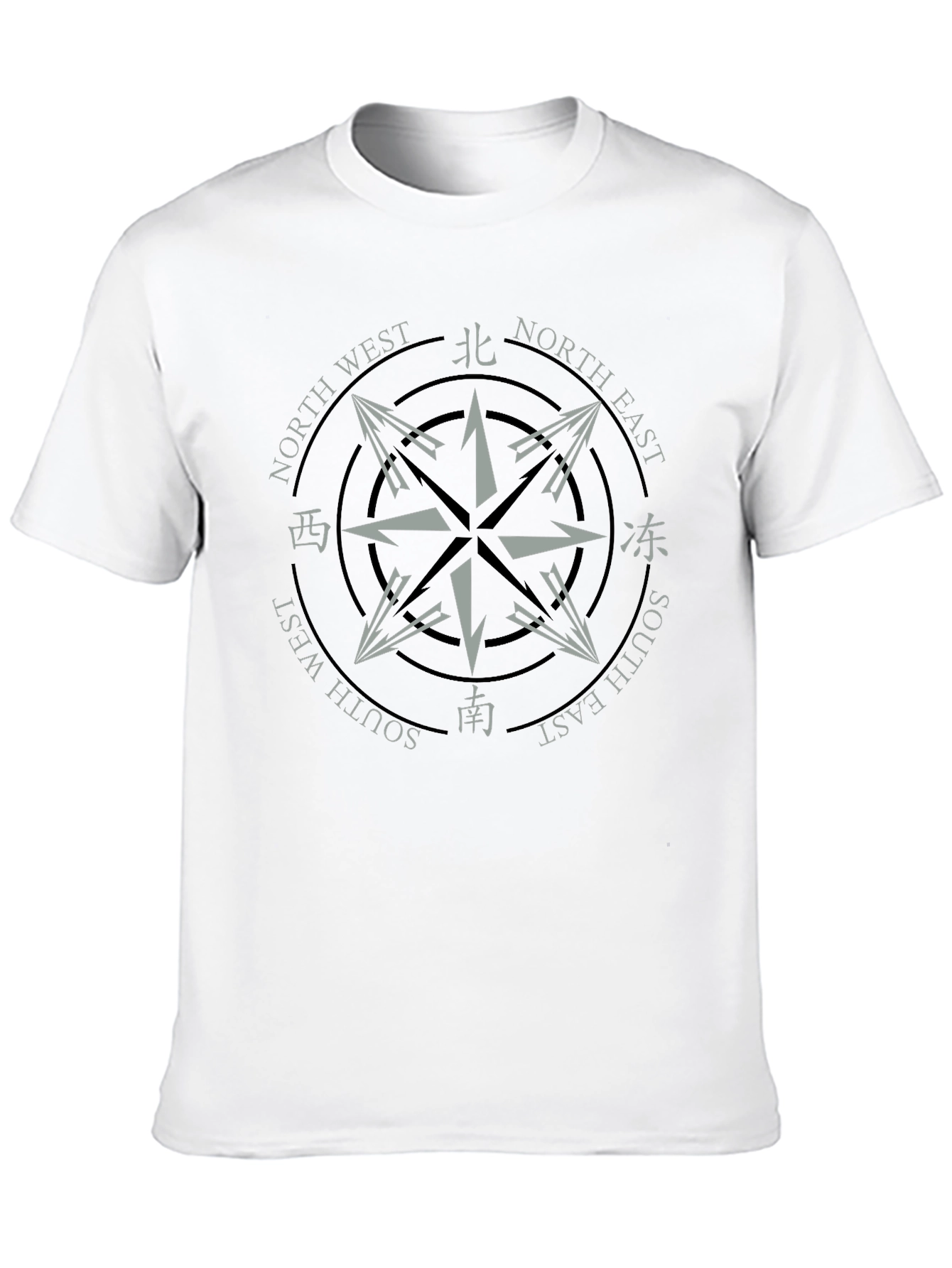 Black Compass Graphic Black T-Shirt - Adventure Awaits view 10
