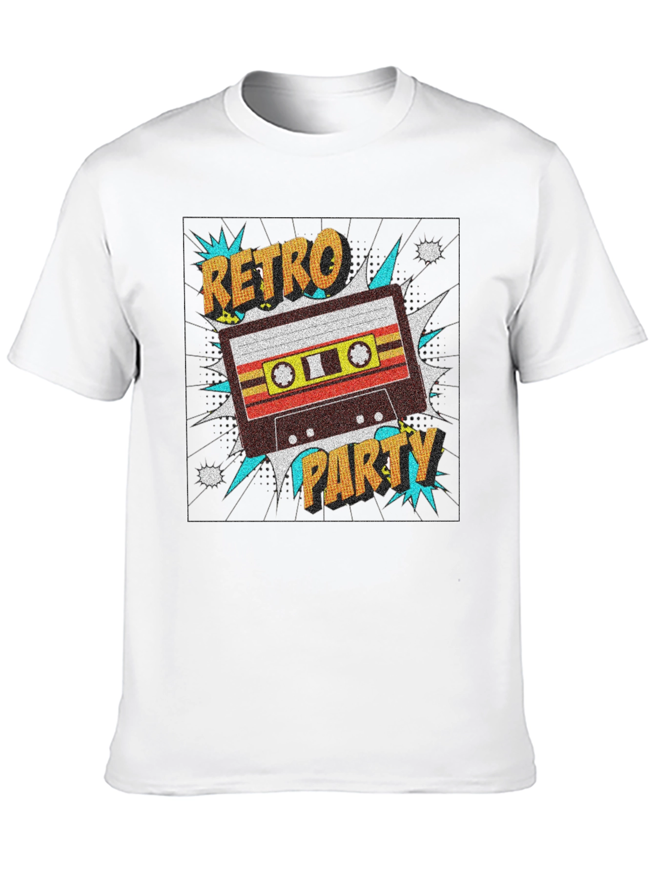 Black Retro Party Cassette Tape Graphic T-Shirt view 10