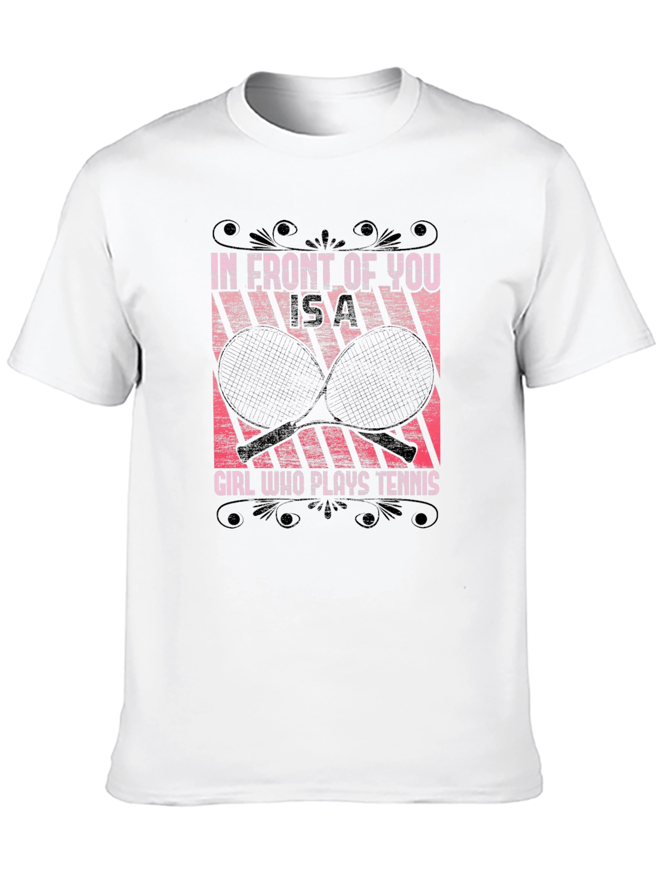 Black Tennis Girl T-Shirt view 10