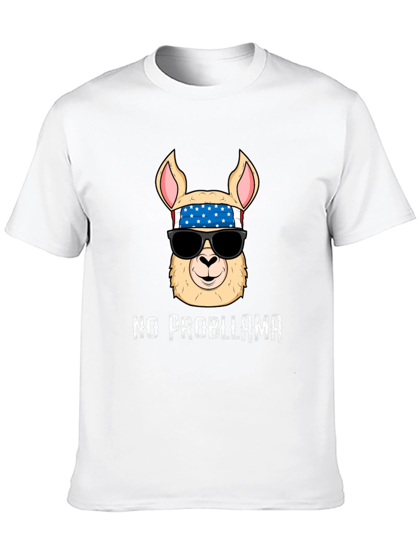 Black No Probllama Llama T-Shirt view 10