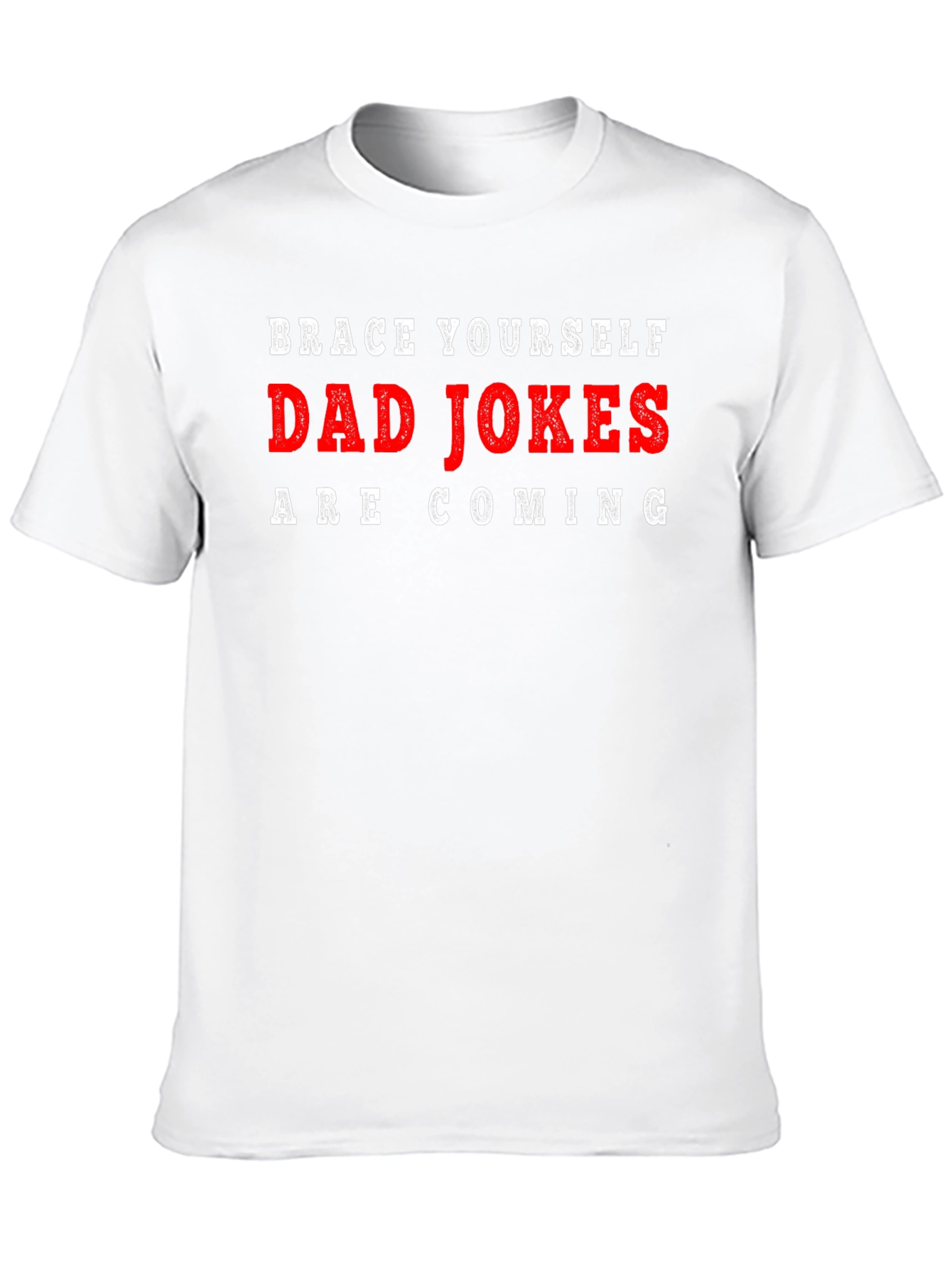 Black Brace Yourself Dad Jokes Funny T-Shirt view 10
