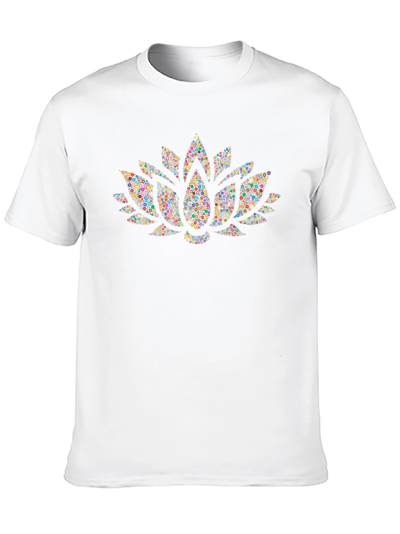 Black Lotus Flower Black Graphic Tee view 10