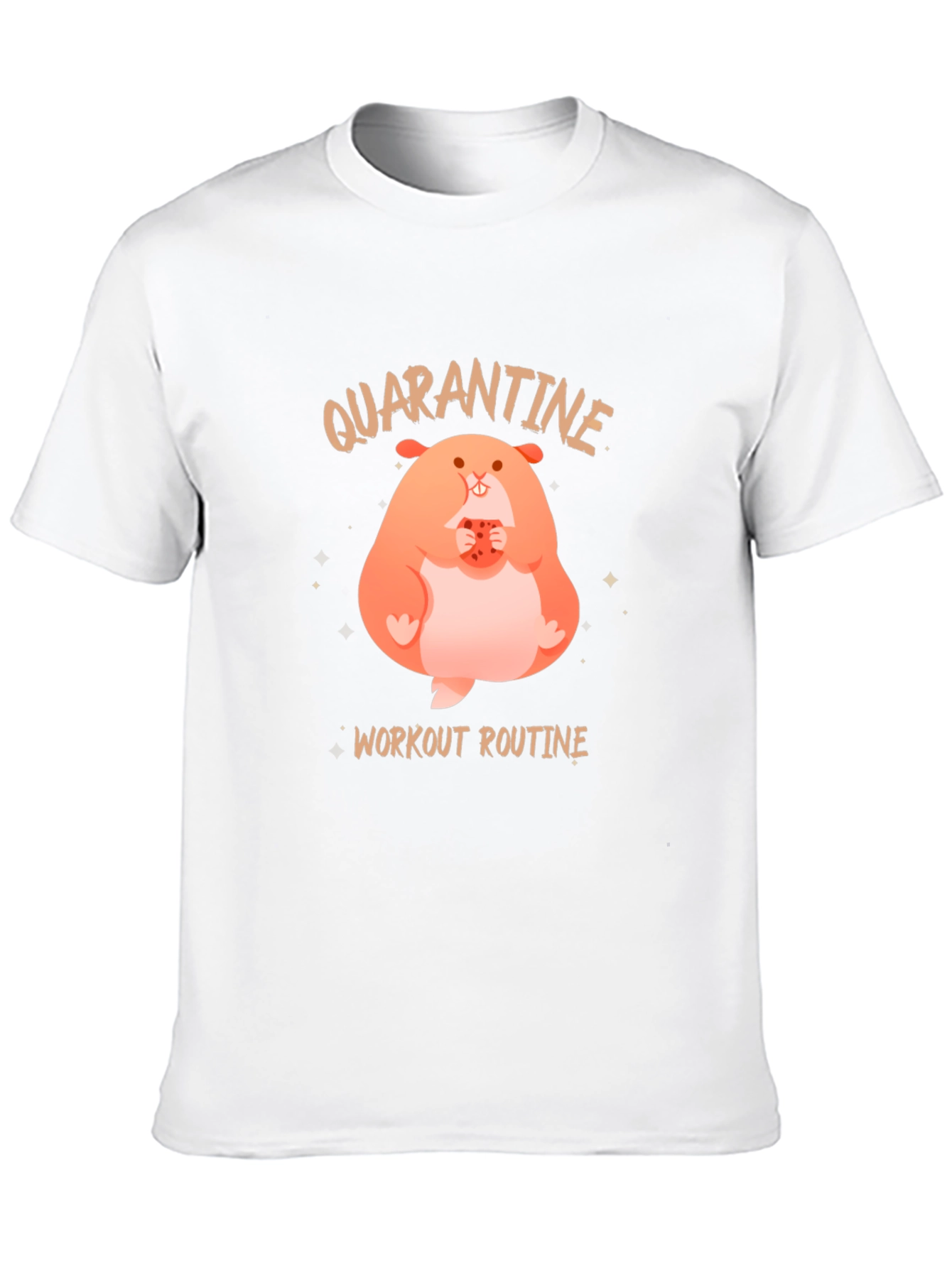 Black Quarantine Workout Routine T-Shirt view 10