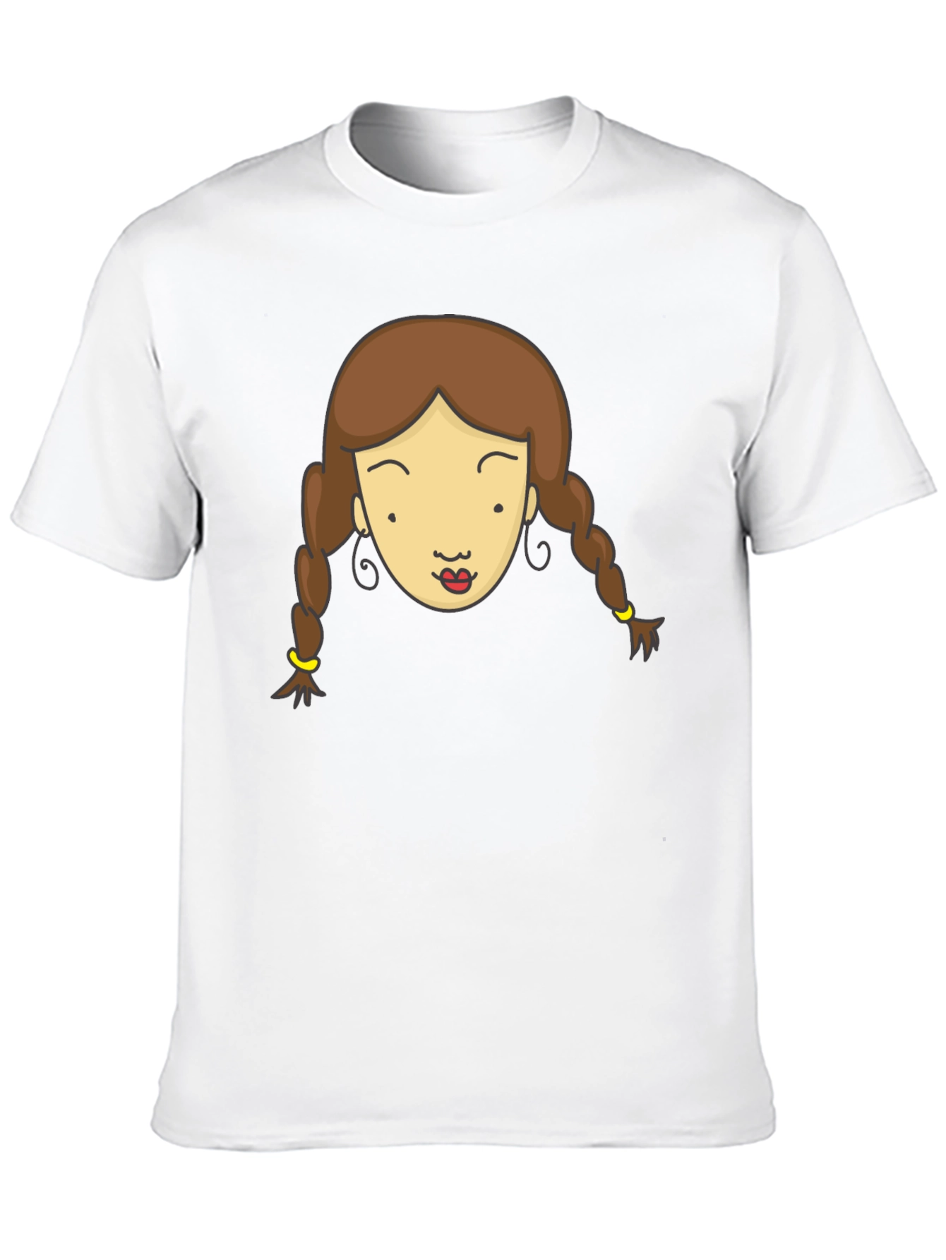 Black Cartoon Girl Graphic Tee - Black view 10