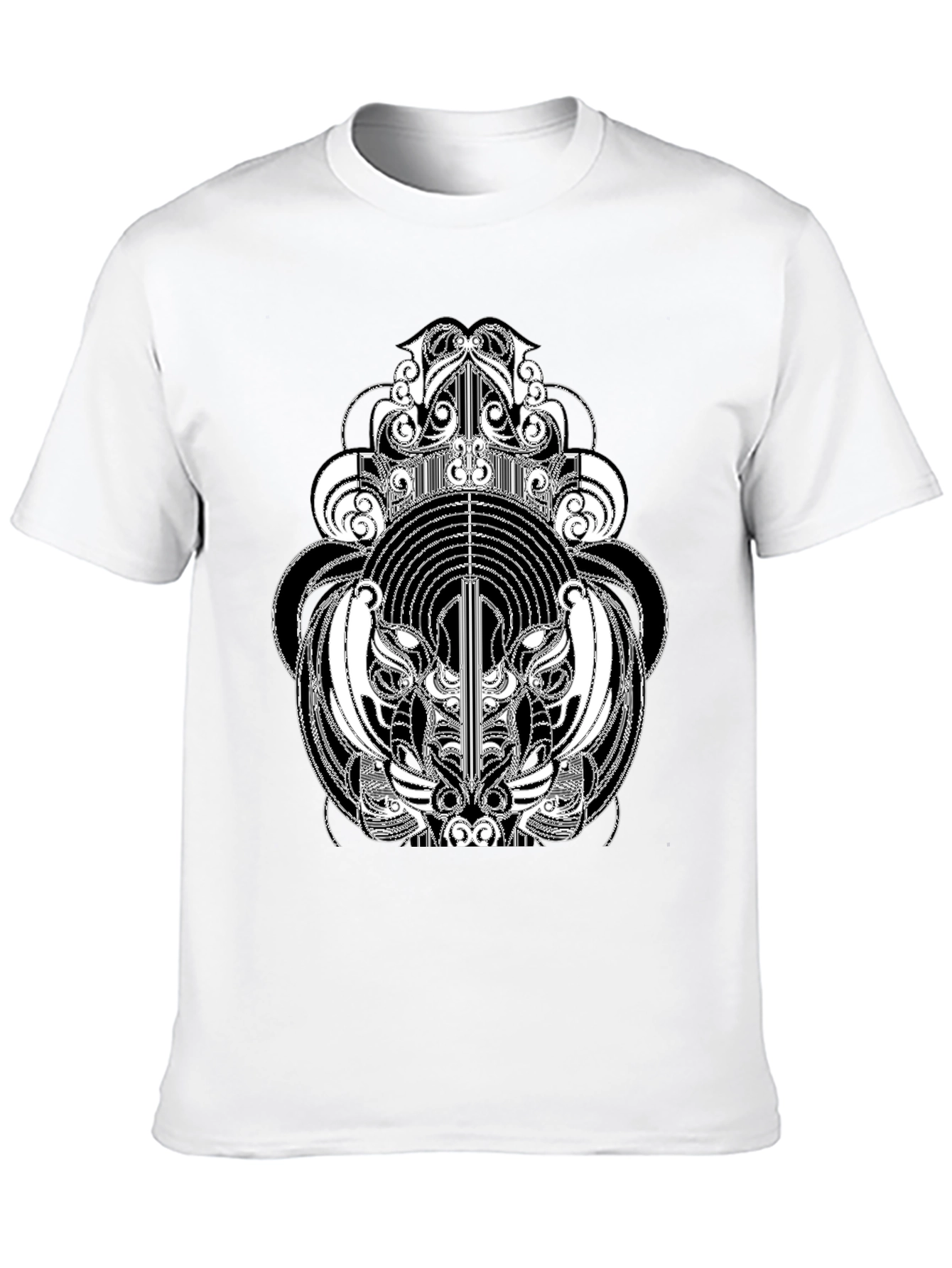 Black Abstract Graphic Tee - Black view 10