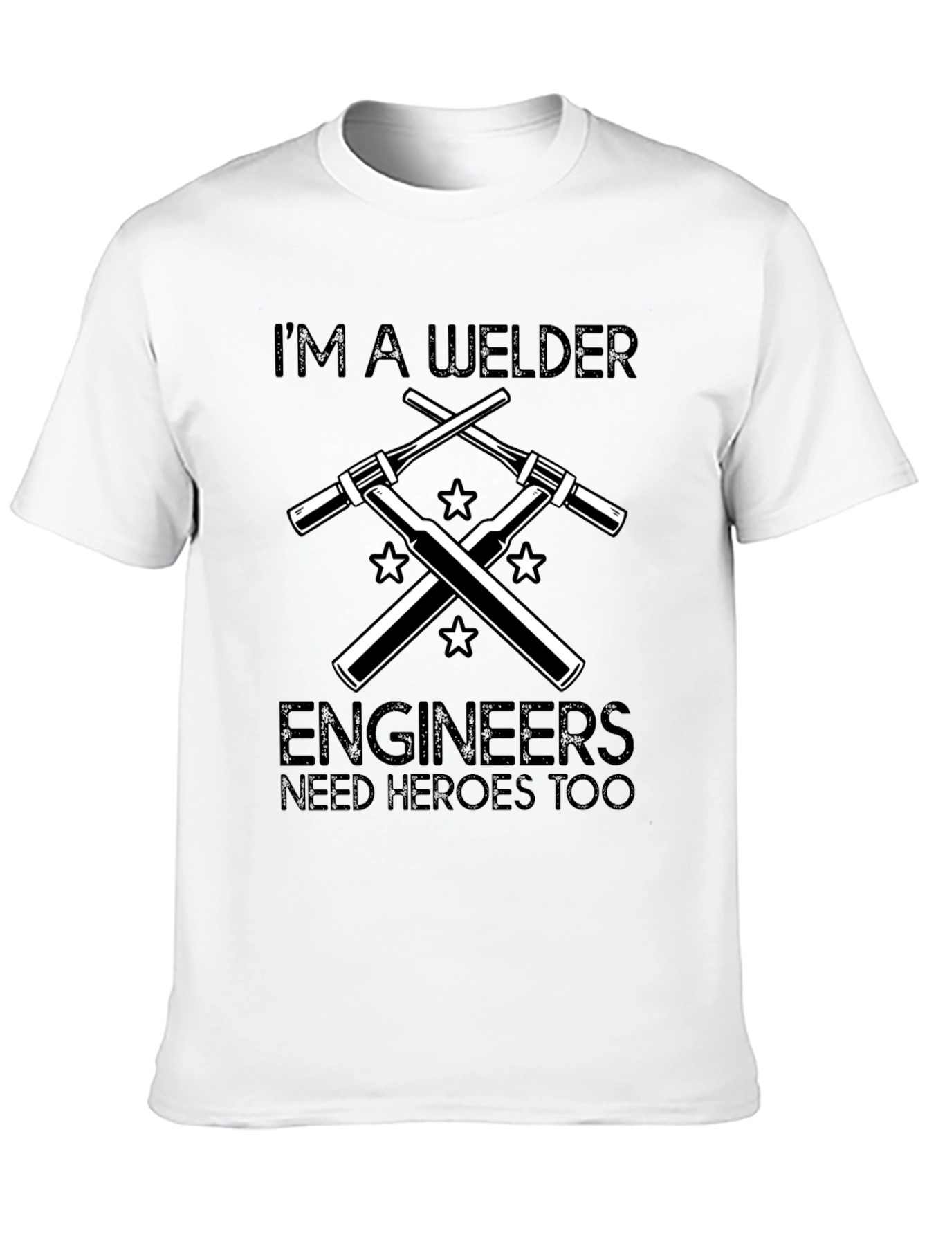 Black Welder Hero Black T-Shirt - Engineers Need Heroes Too! view 10
